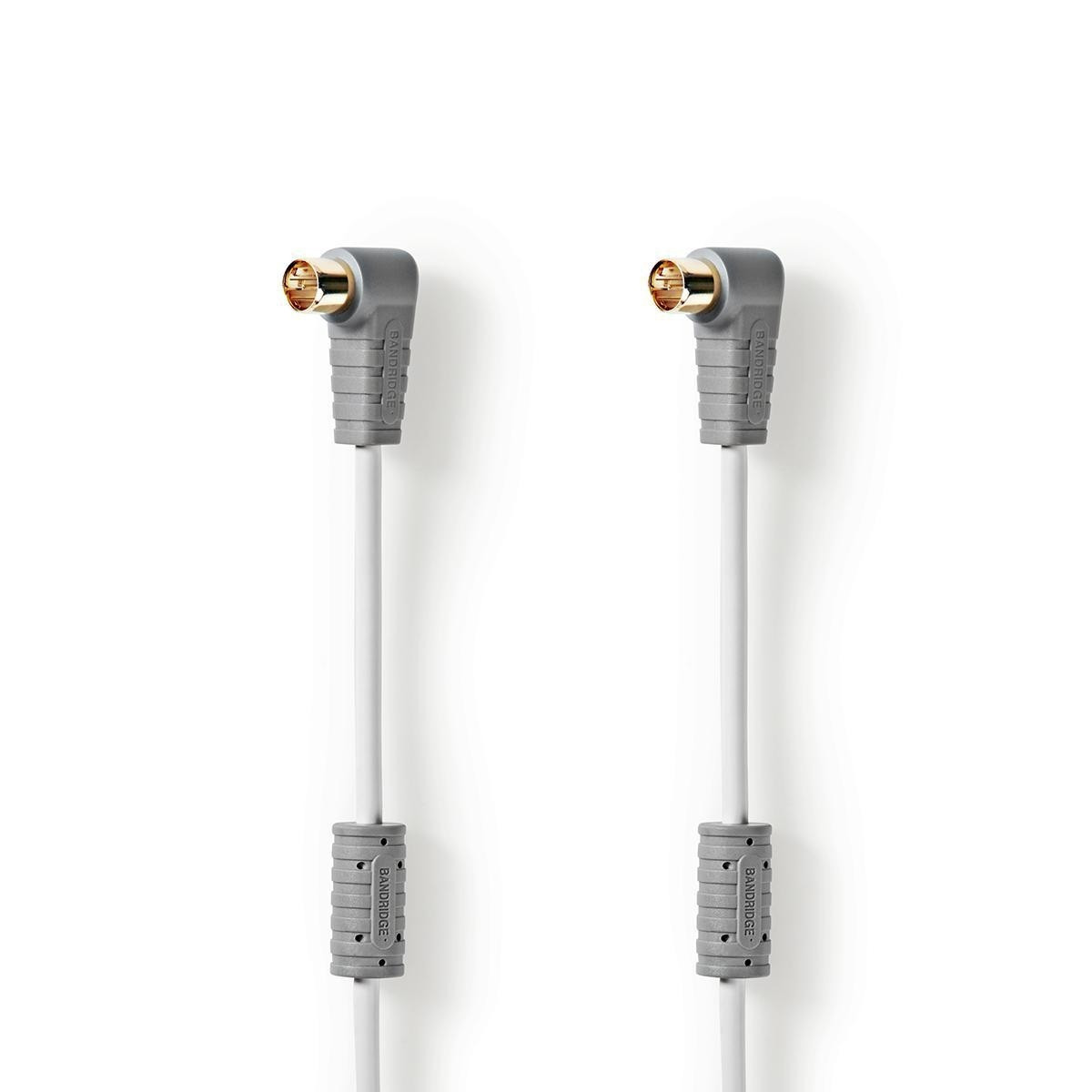 Cabo satélite F conector rápido macho, angular - F conector rápido ...