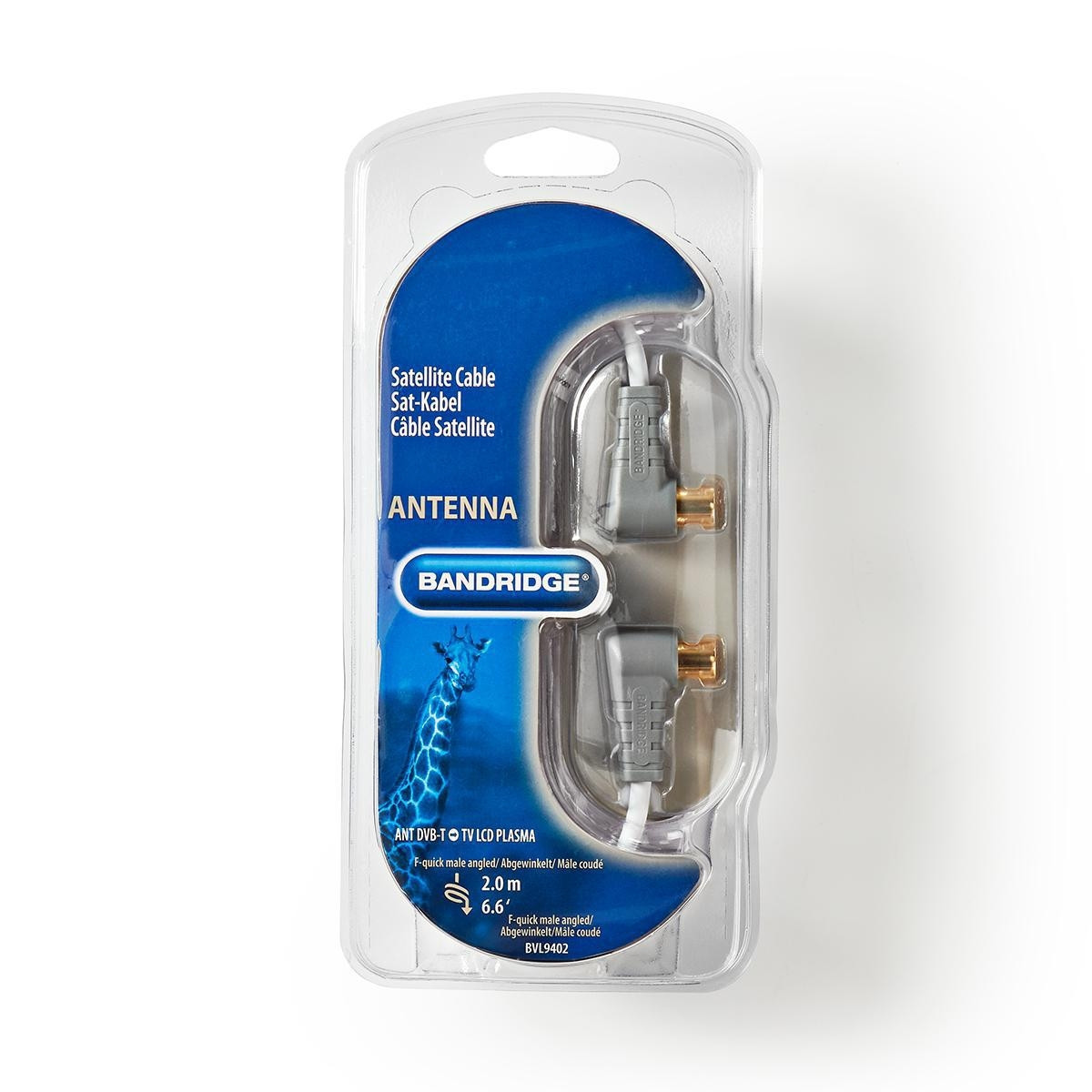 Cabo satélite F conector rápido macho, angular - F conector rápido ...
