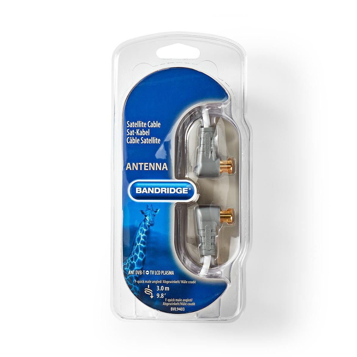 Cabo satélite F conector rápido macho, angular - F conector rápido ...