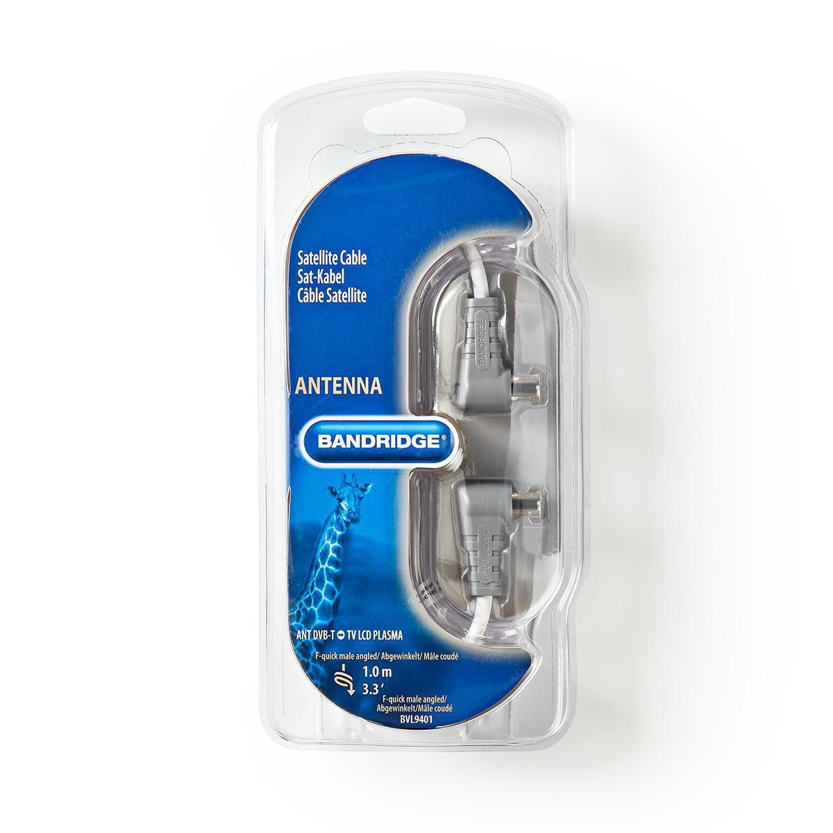 Cabo satélite F conector rápido macho, angular - F conector rápido ...
