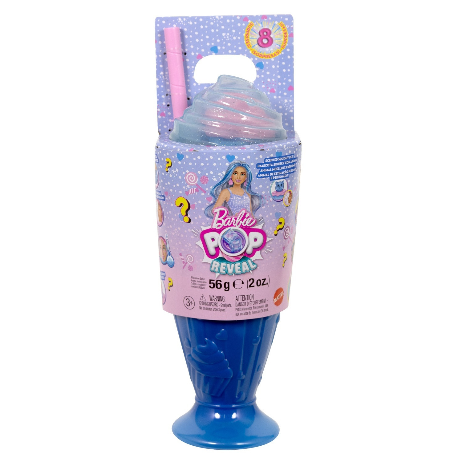 Boneca perfumada com maquiagem que muda de cor e surpresas.