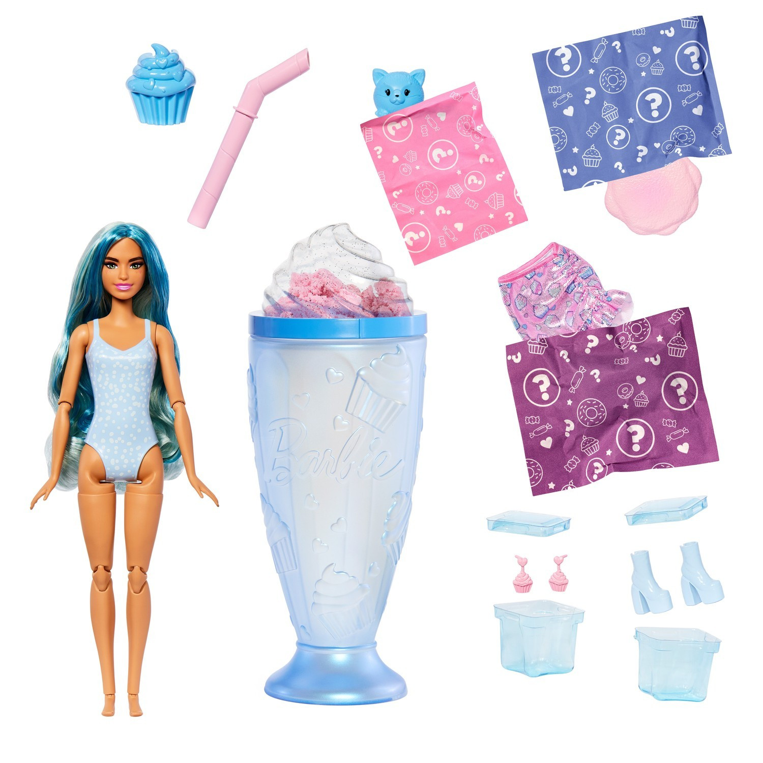 Boneca perfumada com maquiagem que muda de cor e surpresas.