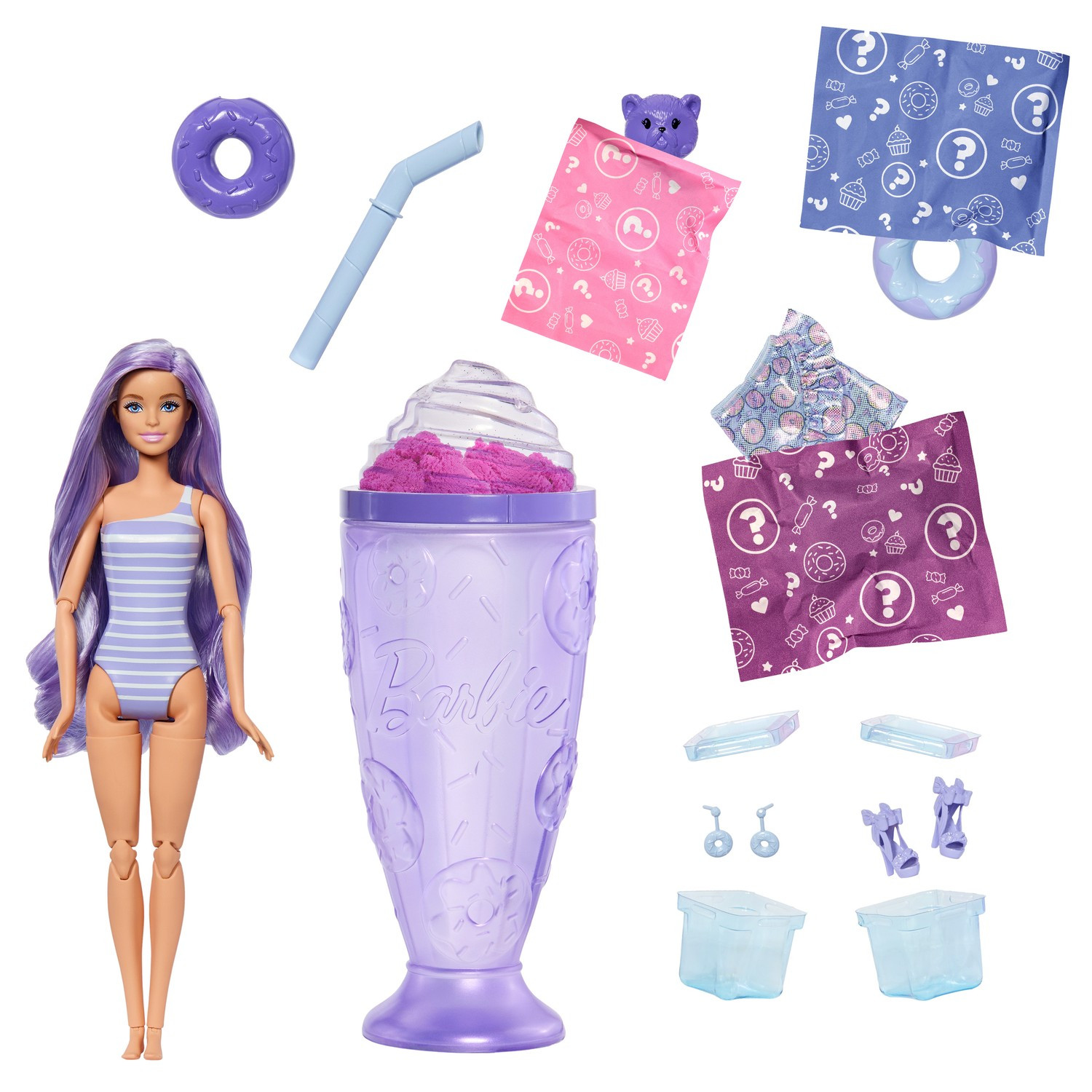 Boneca perfumada com maquiagem que muda de cor e surpresas.