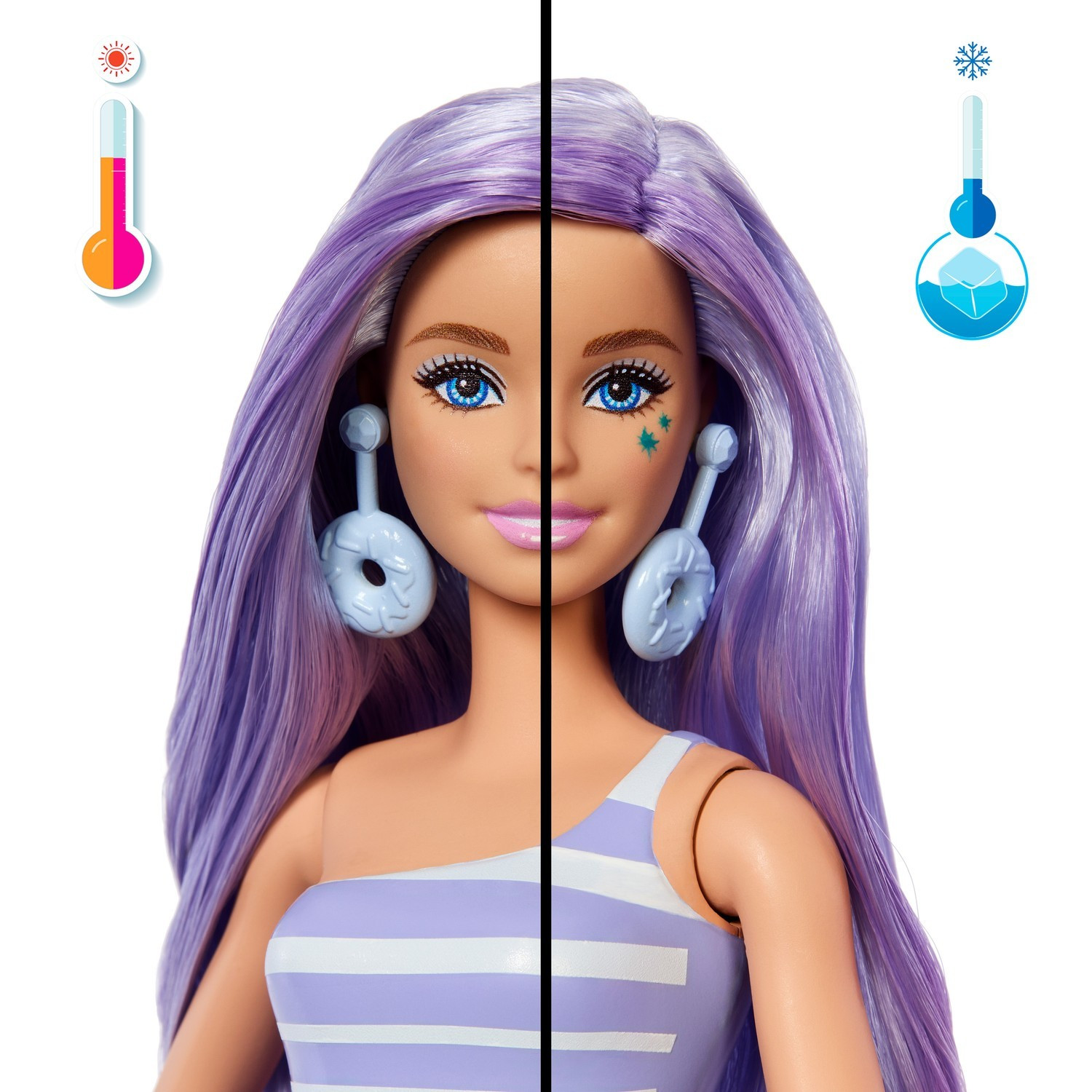 Boneca perfumada com maquiagem que muda de cor e surpresas.