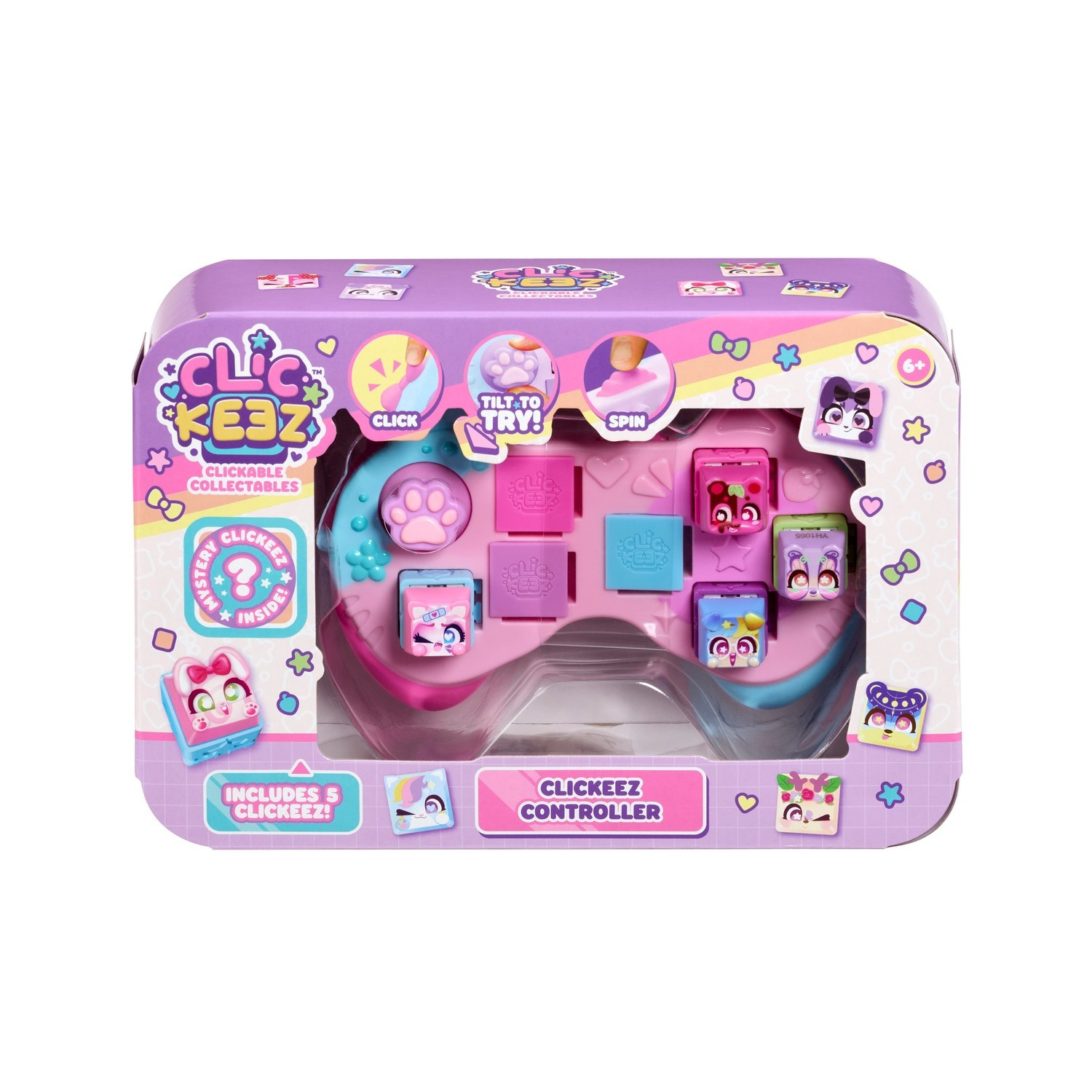 Fidget Controller met klikbare knoppen en sleutelhanger