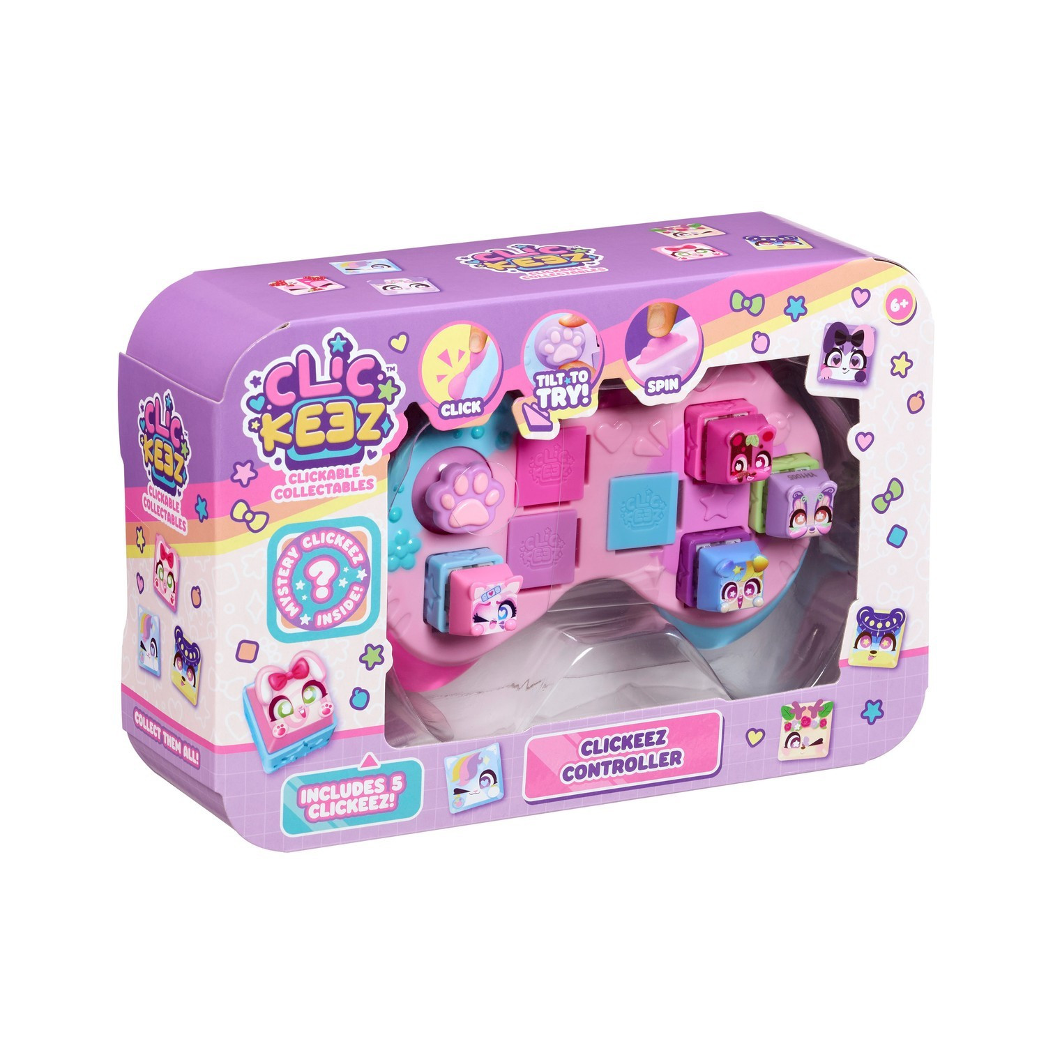 Fidget Controller met klikbare knoppen en sleutelhanger