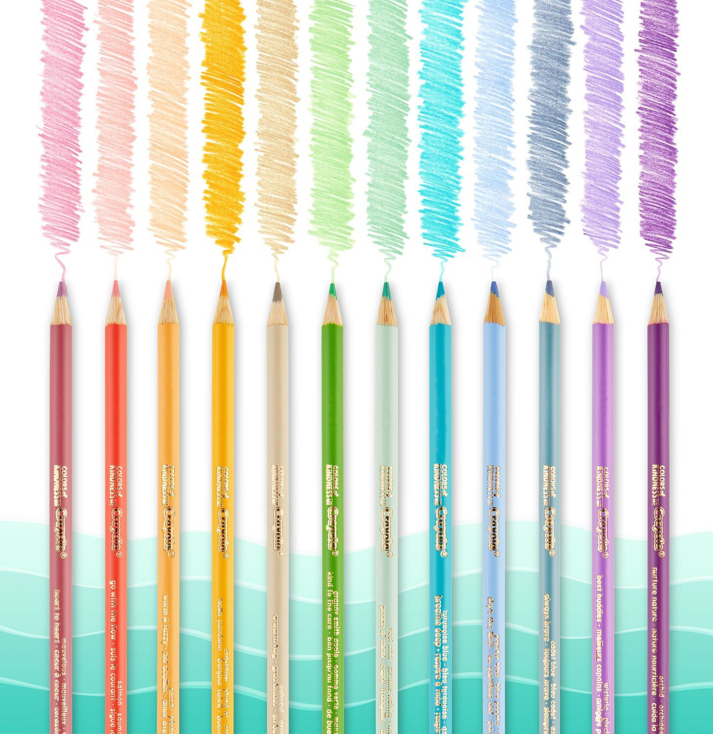 Colored Pencils 12-Pack, Smooth Lines, Easy Sharpening