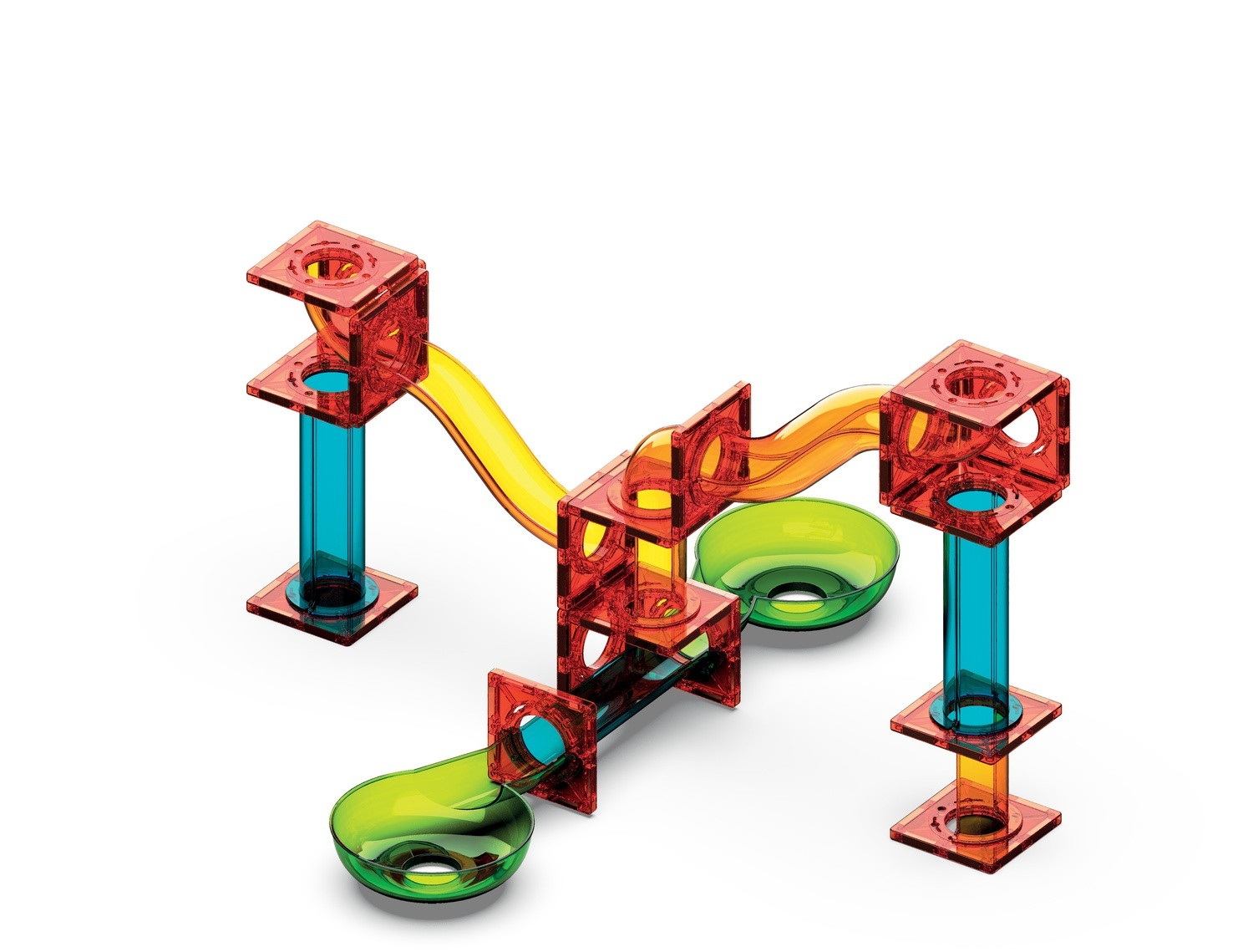 Magnetische Murmelbahn-Sets, 45 Teile