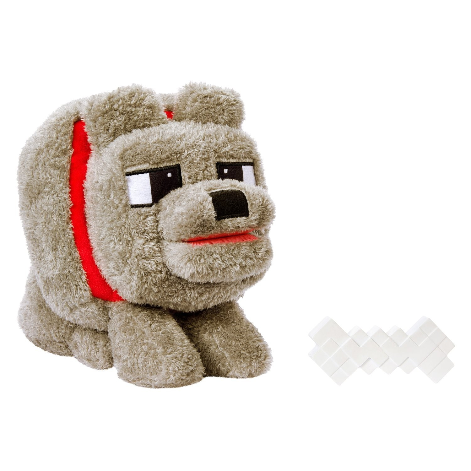 Minecraft Wolf Plüschtier mit Geräuschen, 30 cm