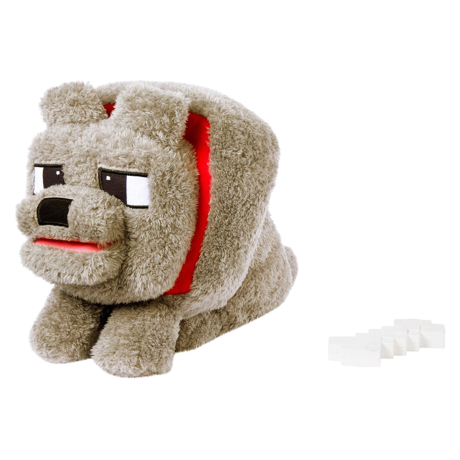 Minecraft Wolf Plüschtier mit Geräuschen, 30 cm