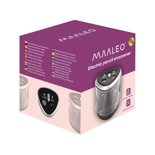 Double Electric Pencil Sharpener, 2 Holes, Replaceable Blades