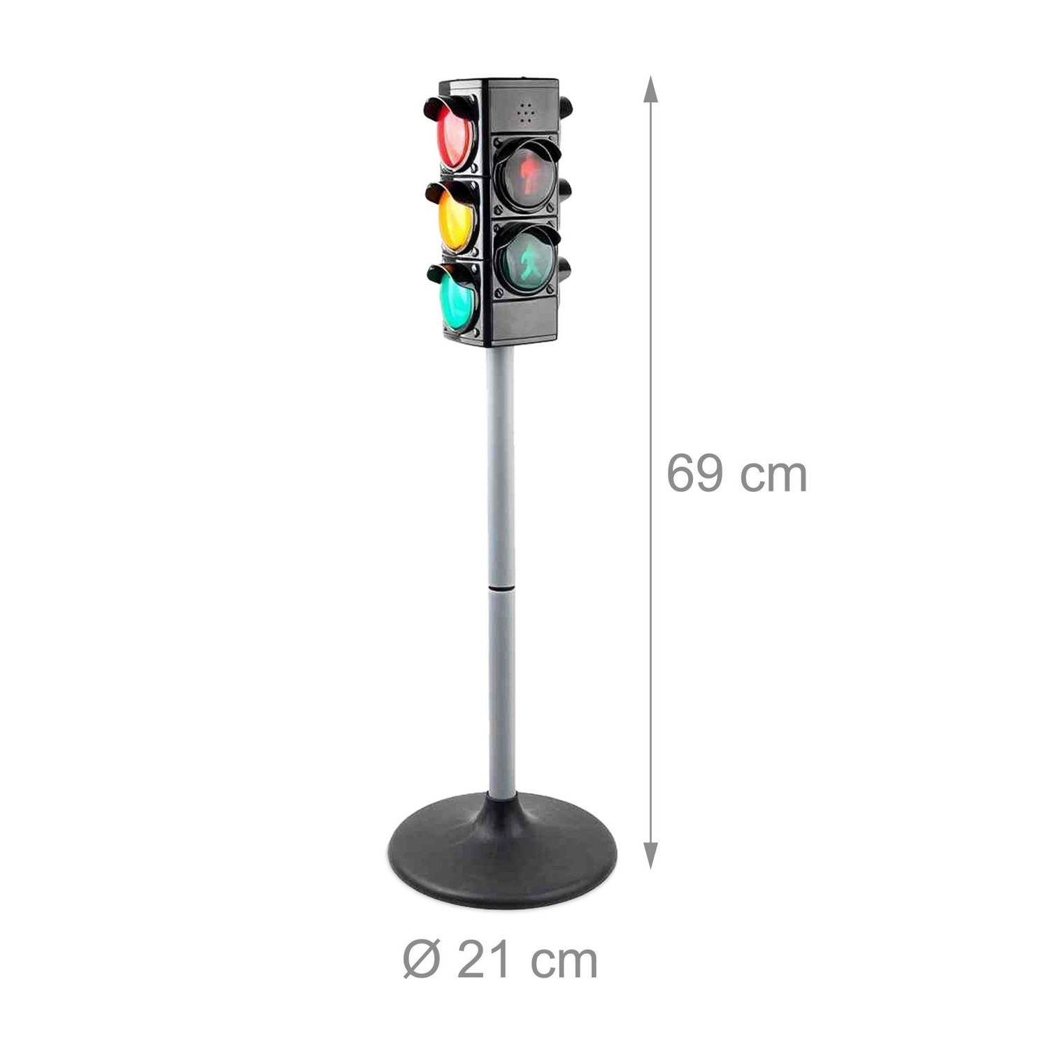 Semáforo de brinquedo com luz e som para crianças