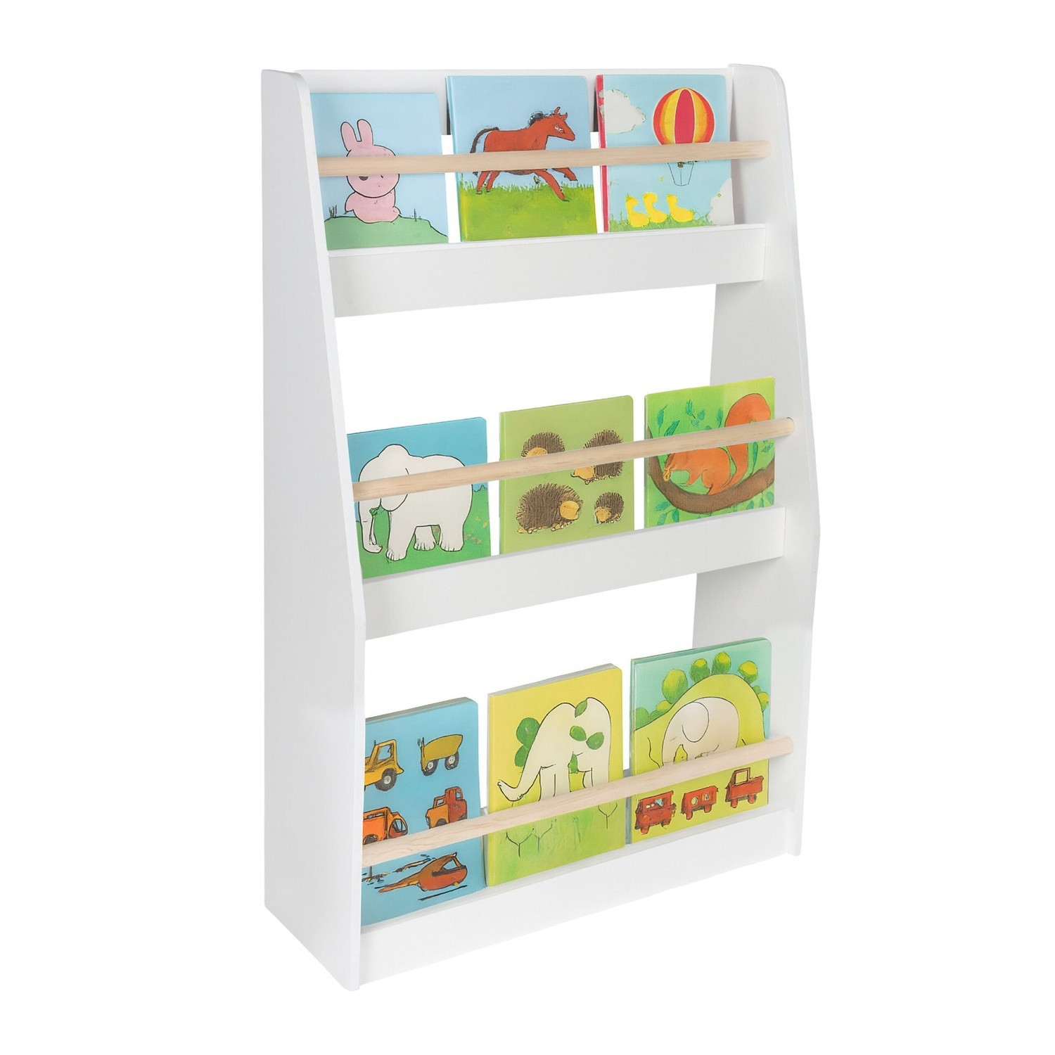Libreria per bambini, 3 ripiani, bianca