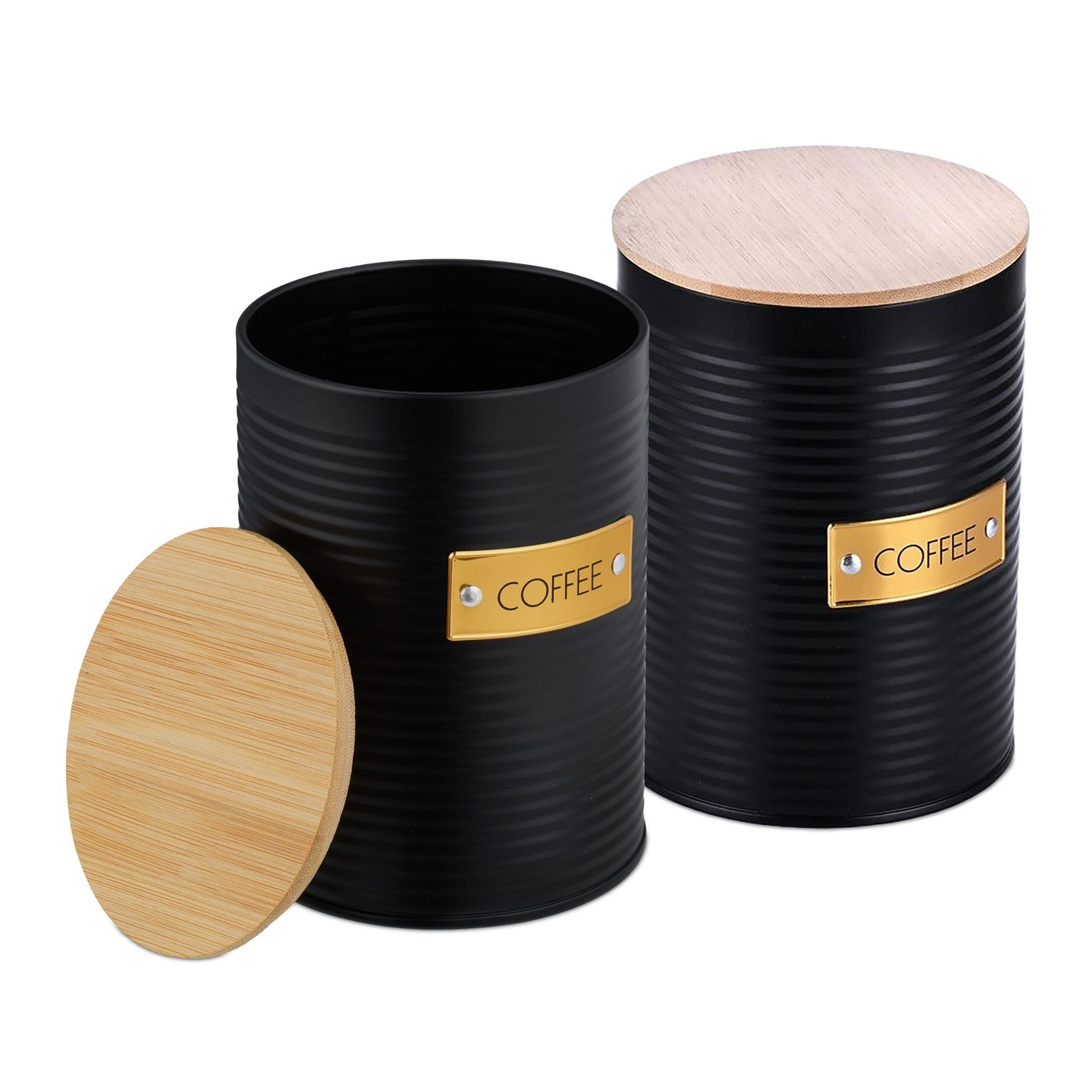 Kaffeedose mit luftdichtem Bambusdeckel