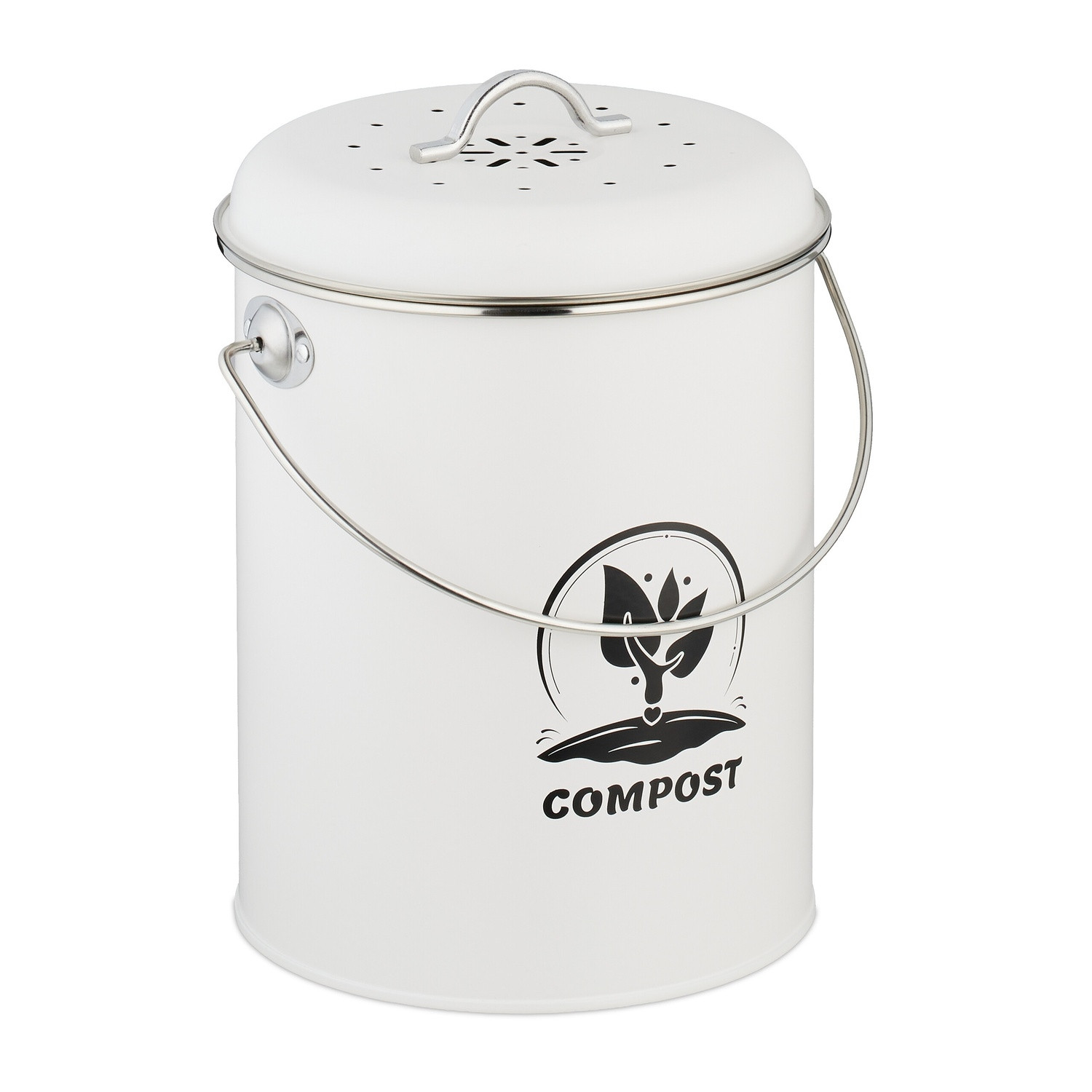 Compost Bin with Odour Filter, 5.5 Litre Capacity