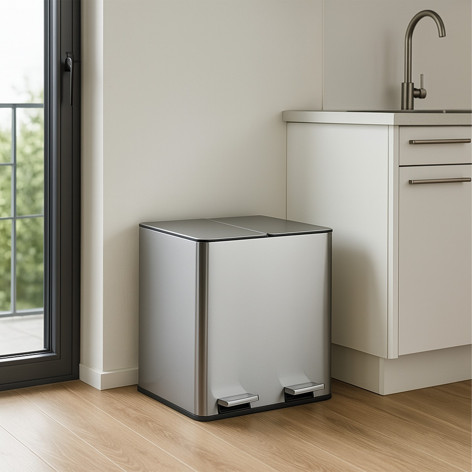 Kitchen Bin with Dual 15L Odour Filter System