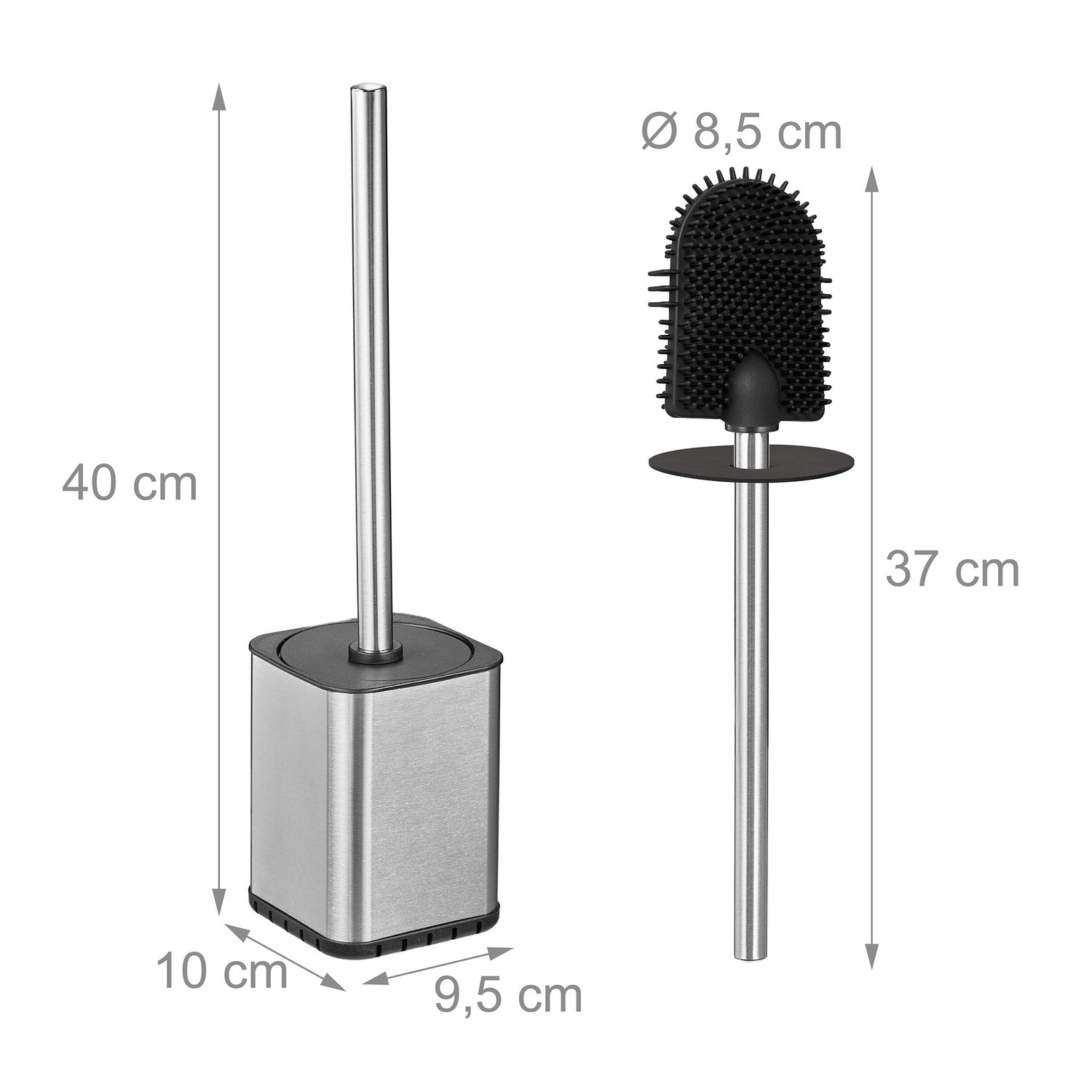 Brosse WC plate avec support mural