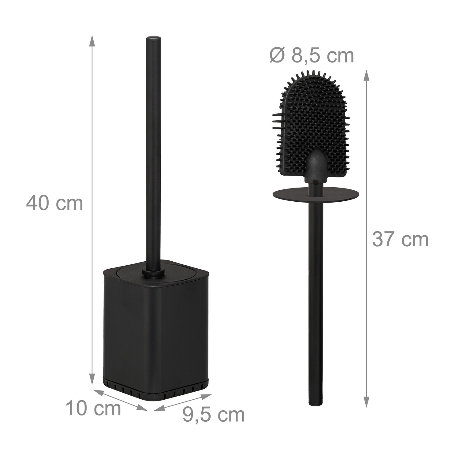 Brosse WC plate avec support mural