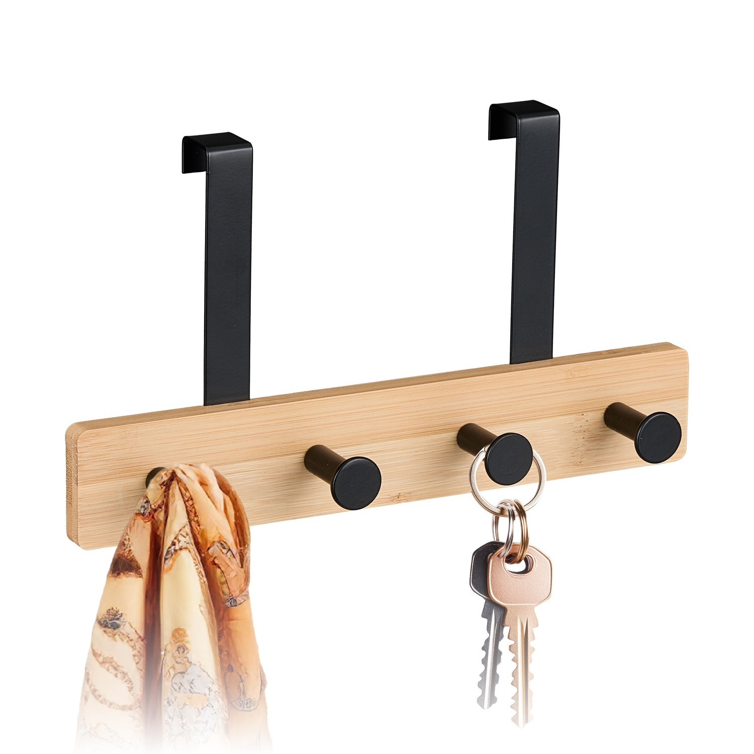 Cabideiro de porta com 4 ganchos