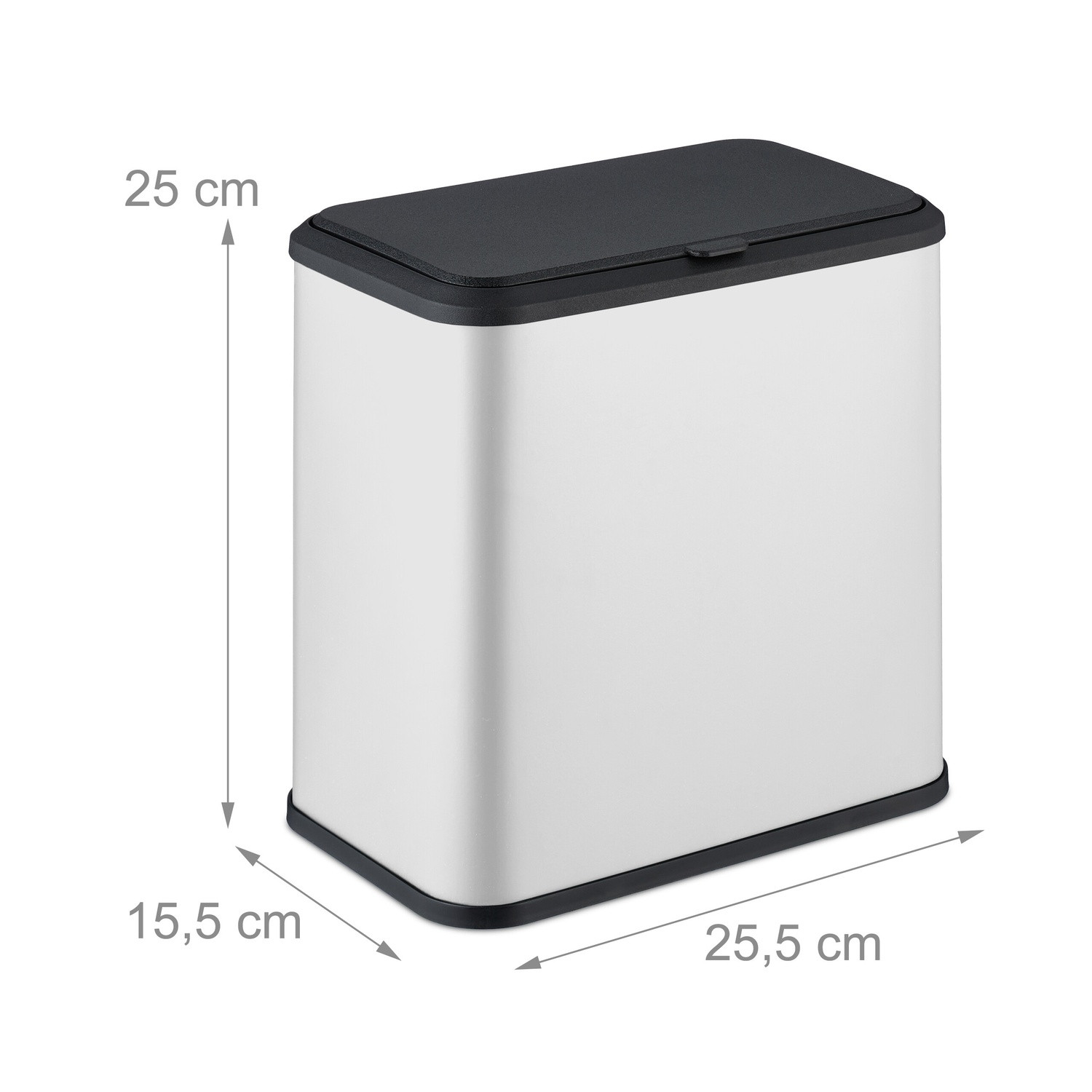 Matter Badezimmer-Mülleimer, 5 l – hängend oder freistehend