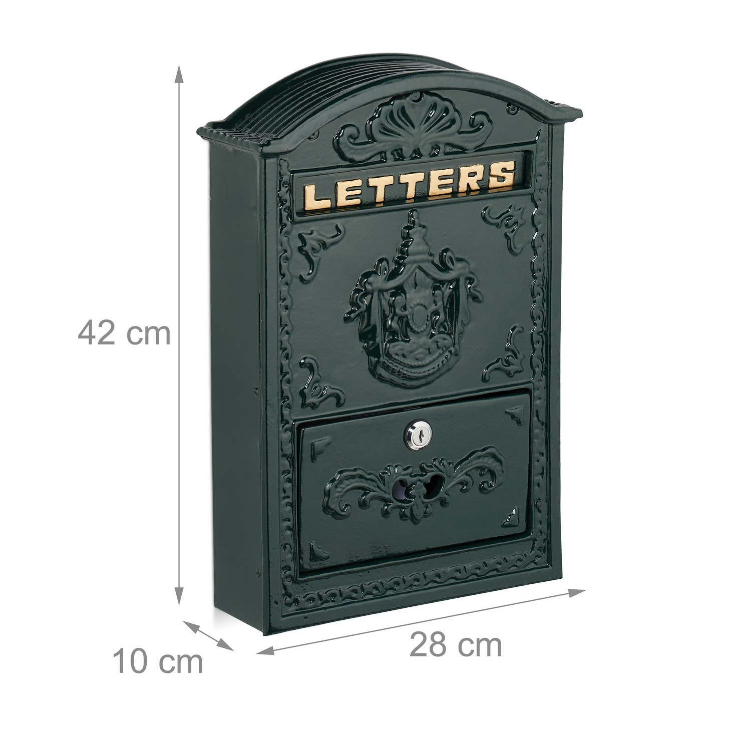 Vintage Letterbox with Lock – Nostalgic Post Box
