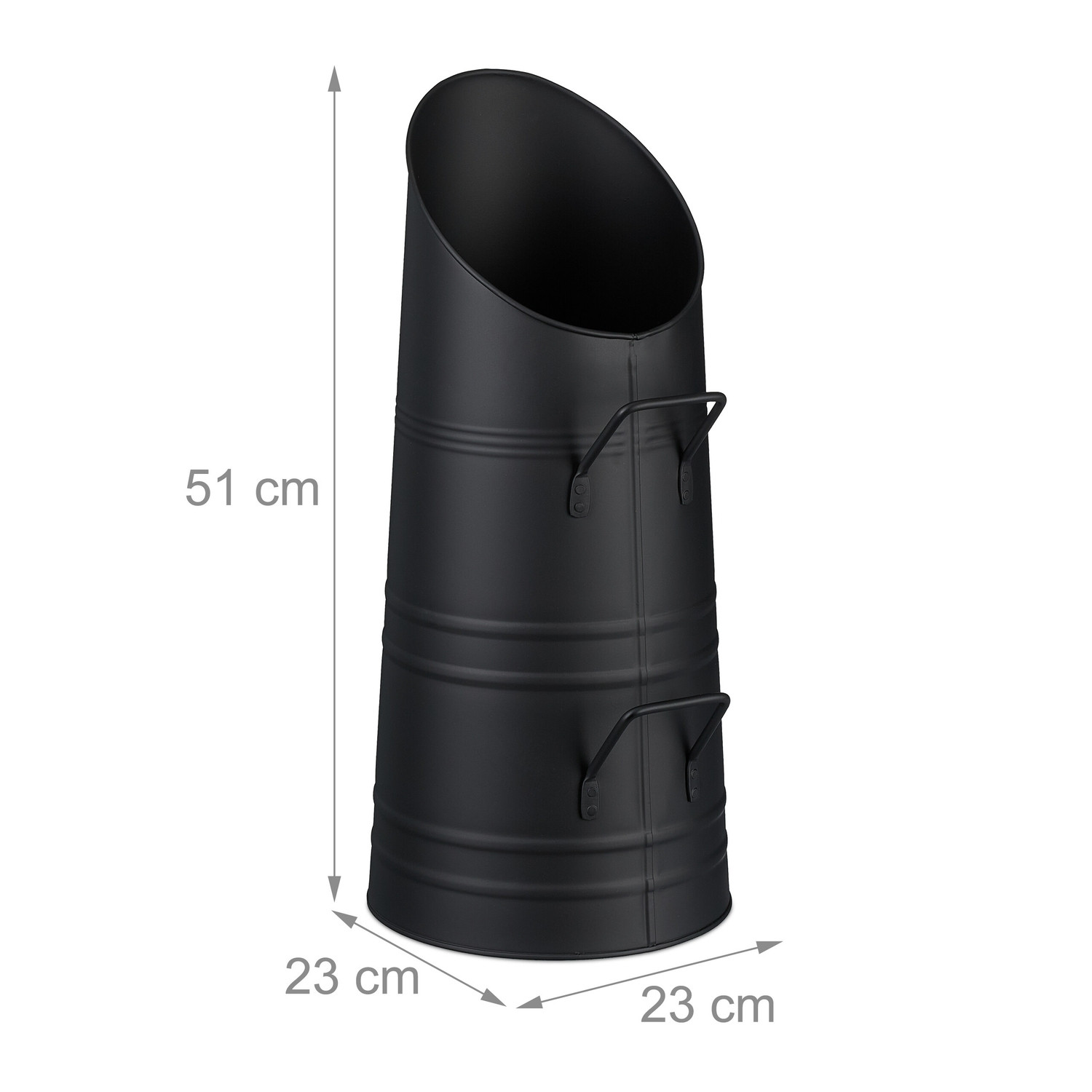 Coal Scuttle, 9L Iron, Matte Black