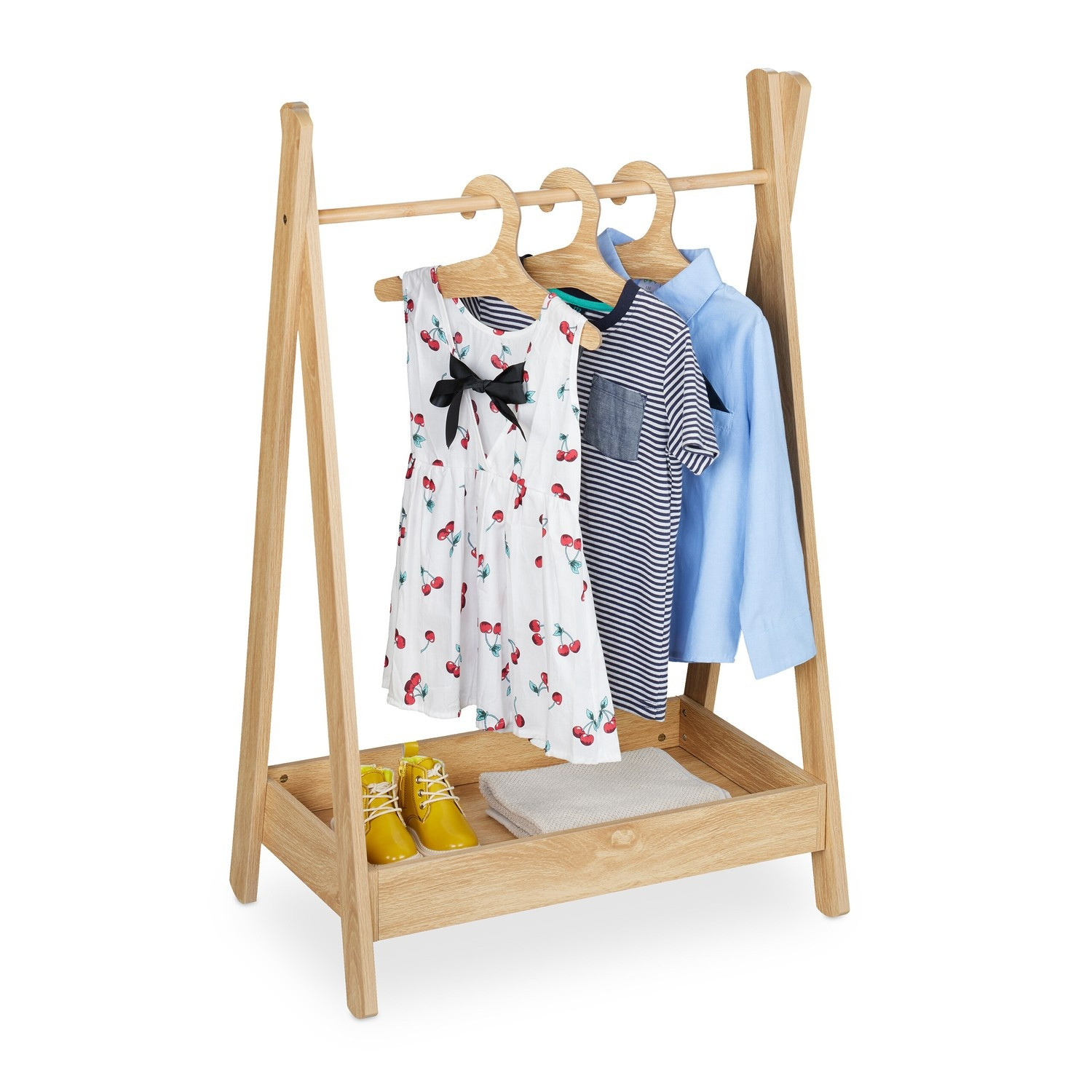 Kinderkleiderständer mit Ablagefläche