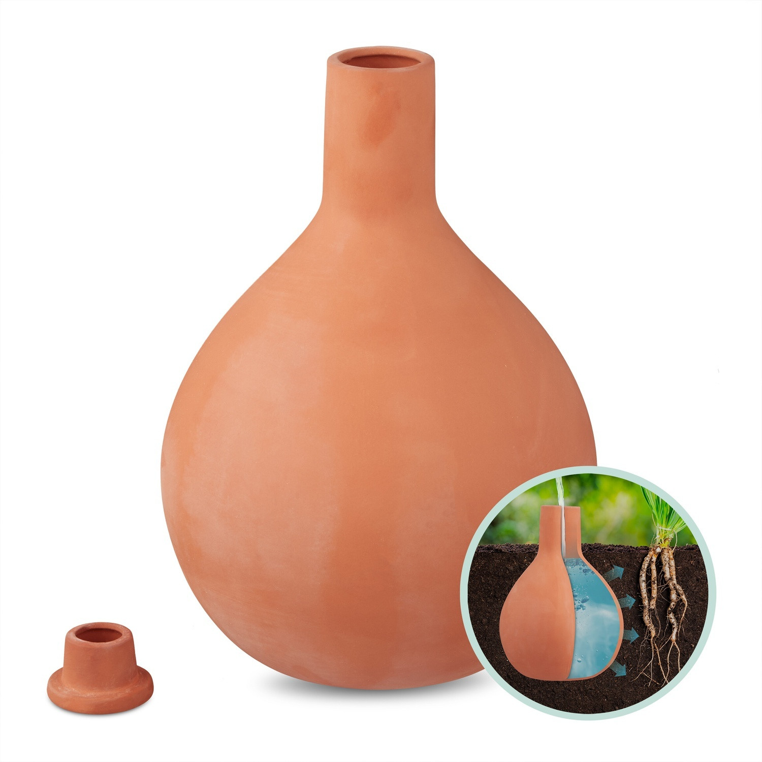 Pot d'irrigation Clay Olla 3,5 L – Solution économe en eau