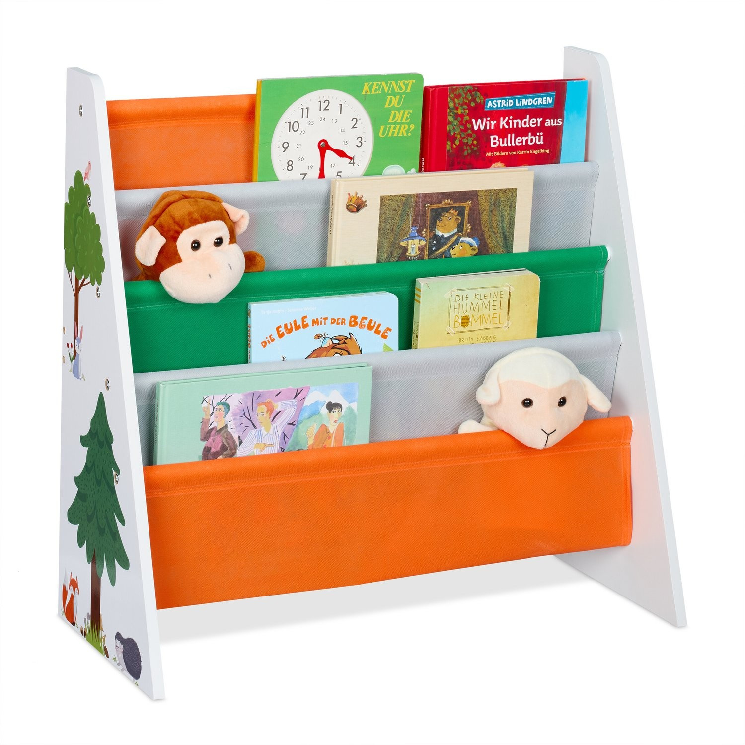 Kinderbücherregal mit Waldtier-Design