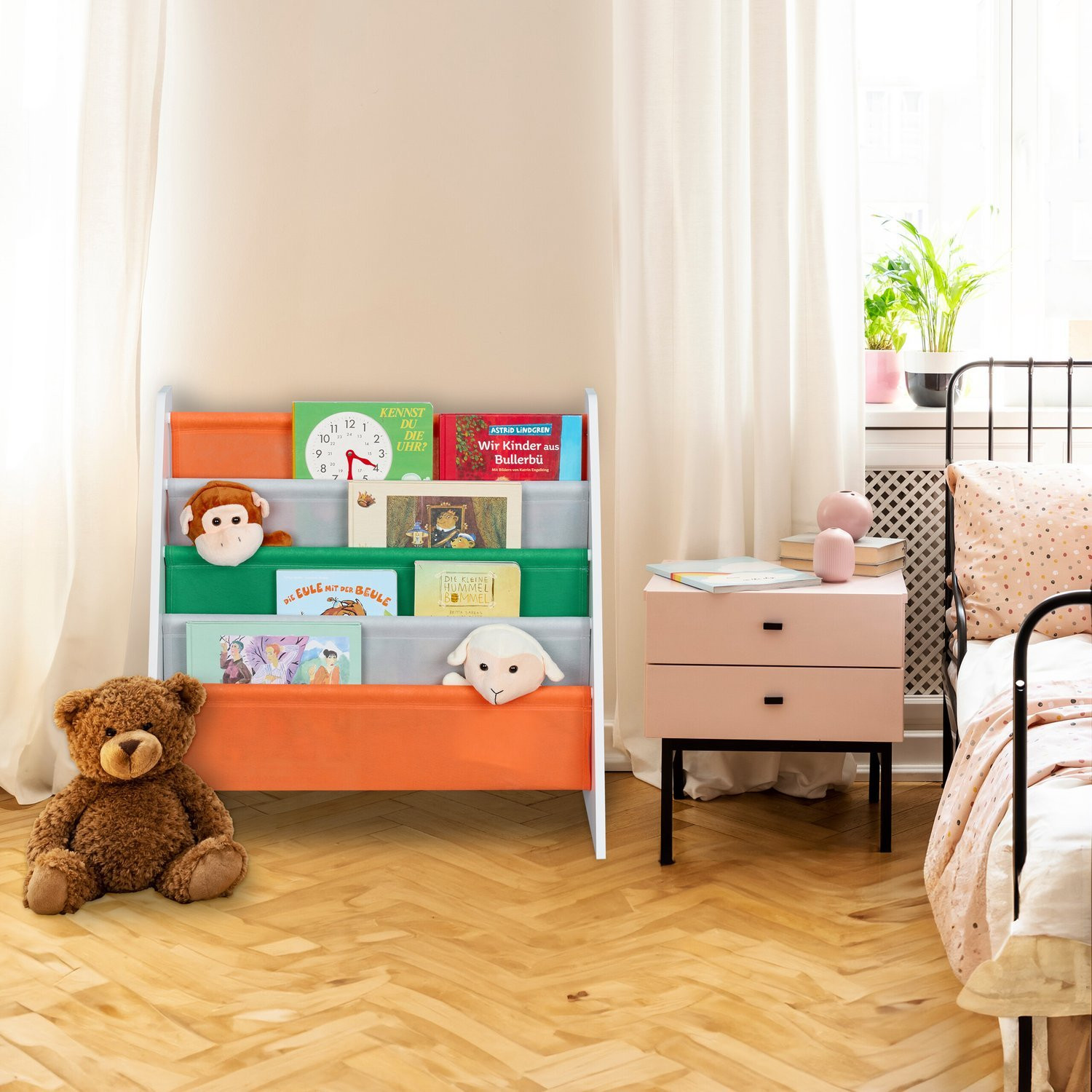 Kinderbücherregal mit Waldtier-Design