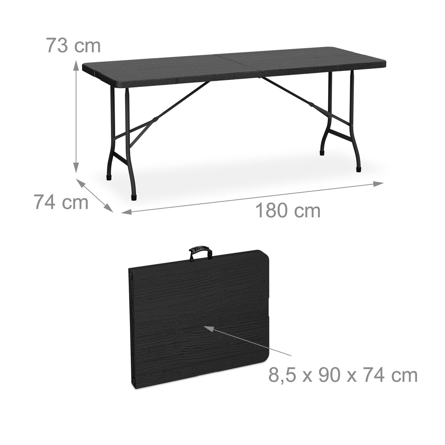 3-teiliges klappbares Biergartenmöbel-Set
