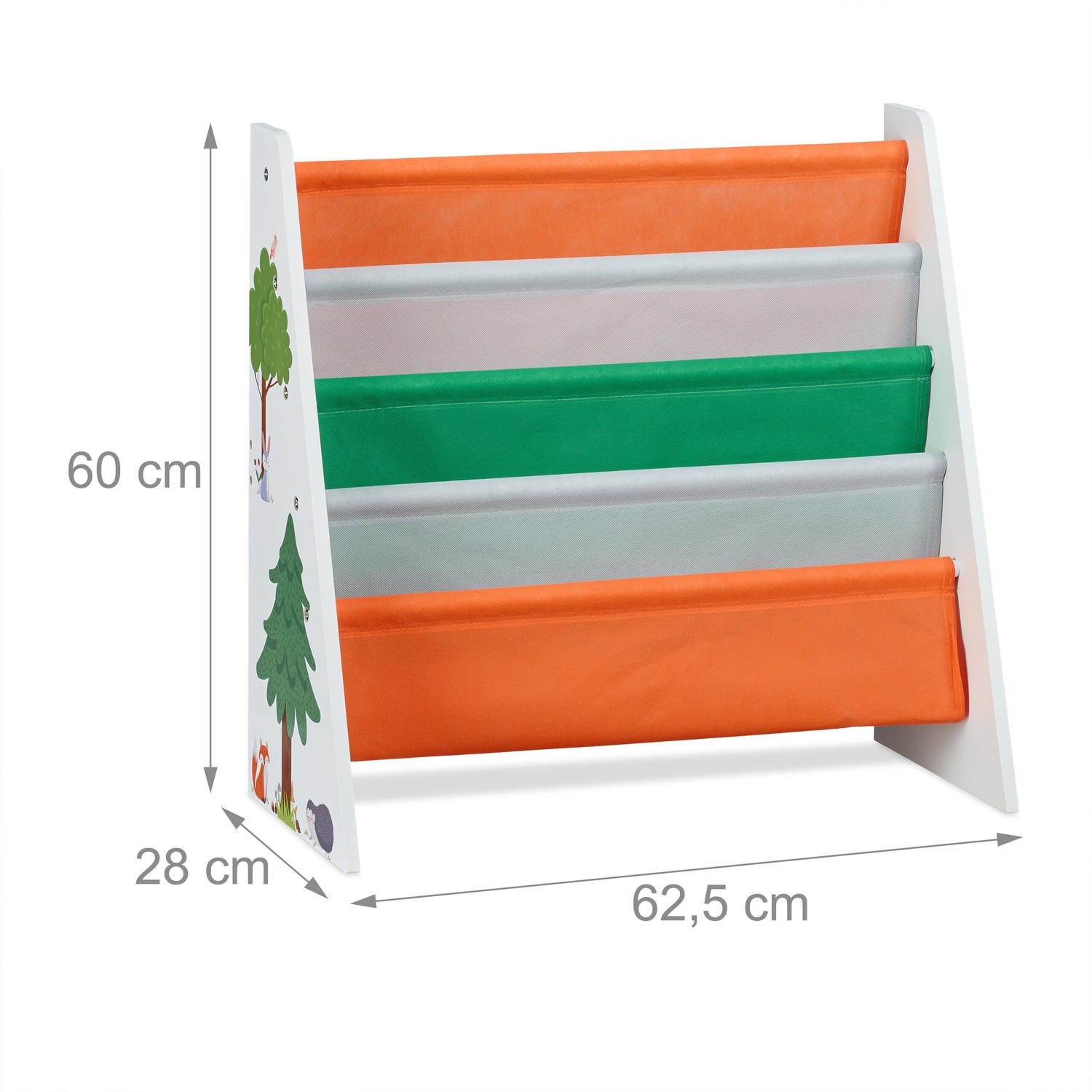 Kinderbücherregal mit Waldtier-Design