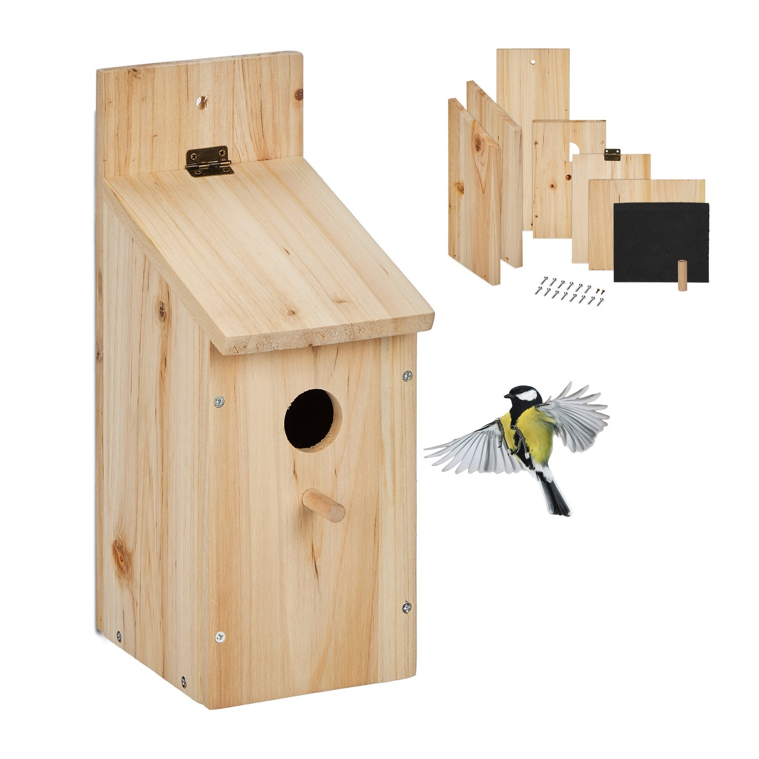 Kit casetta per passeri e cince, set da 7 pezzi