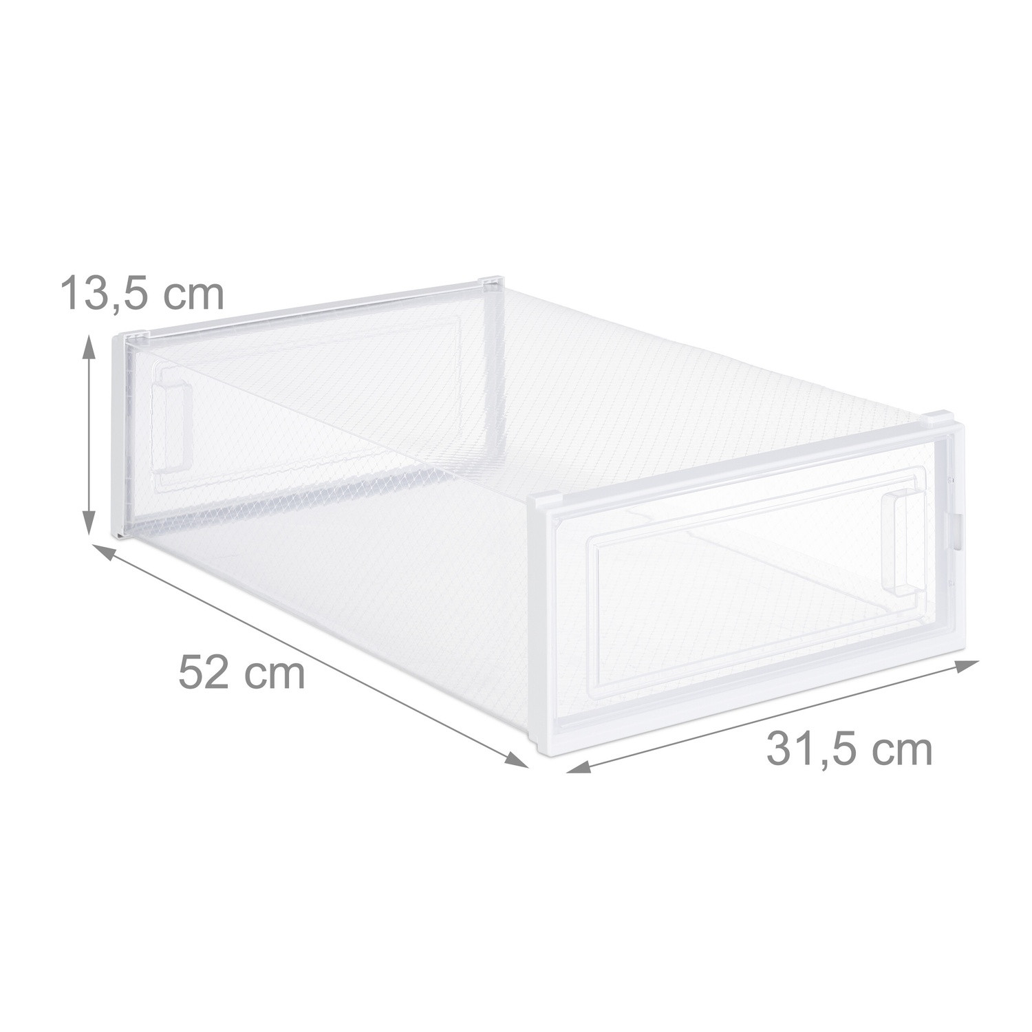 Transparent Boot Storage Boxes, Set of 6