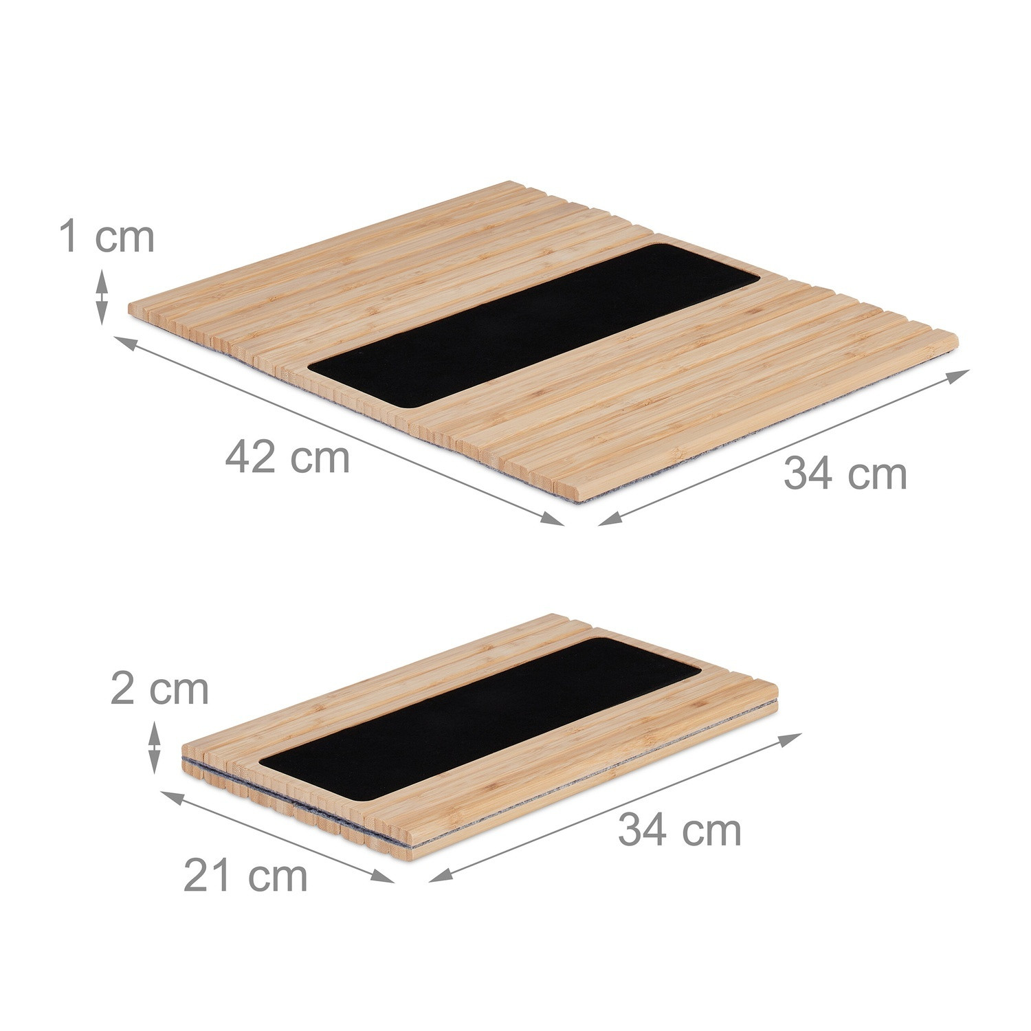 Suporte de braço de sofá de bambu com almofadas antiderrapantes