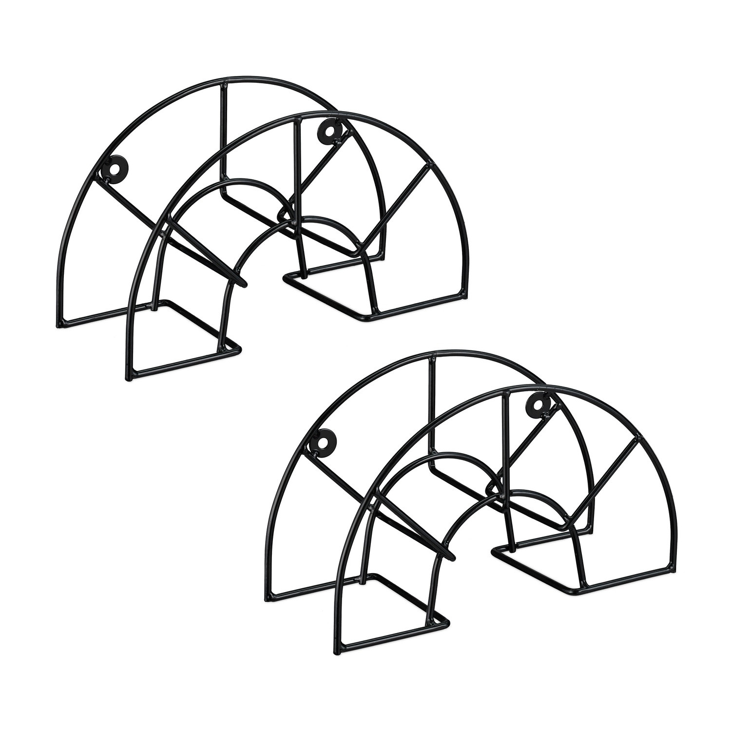 Halbrunde Wandschlauchhalter, 2er-Set