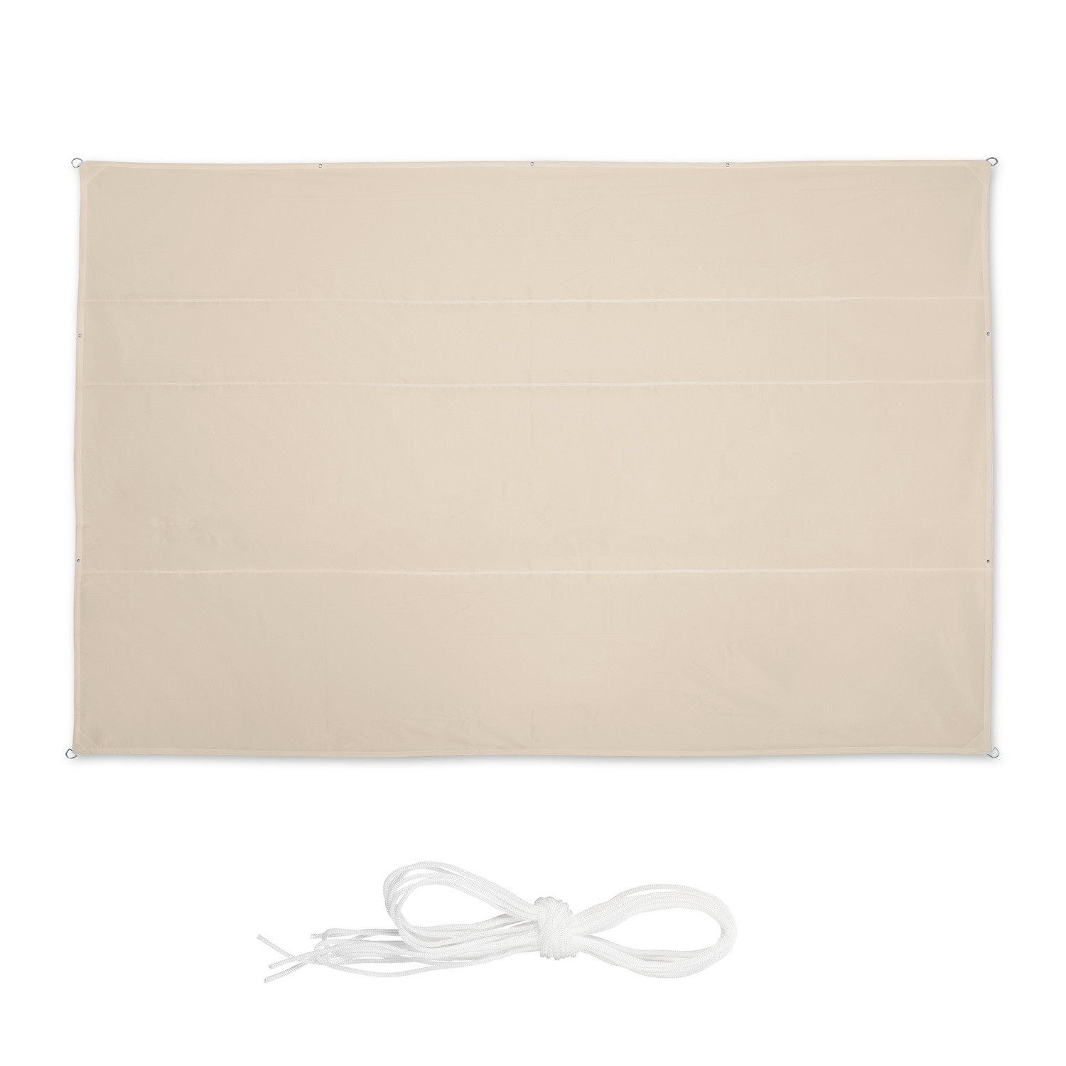 Rectangular Beige Shade Sail for Patio, UV Protection