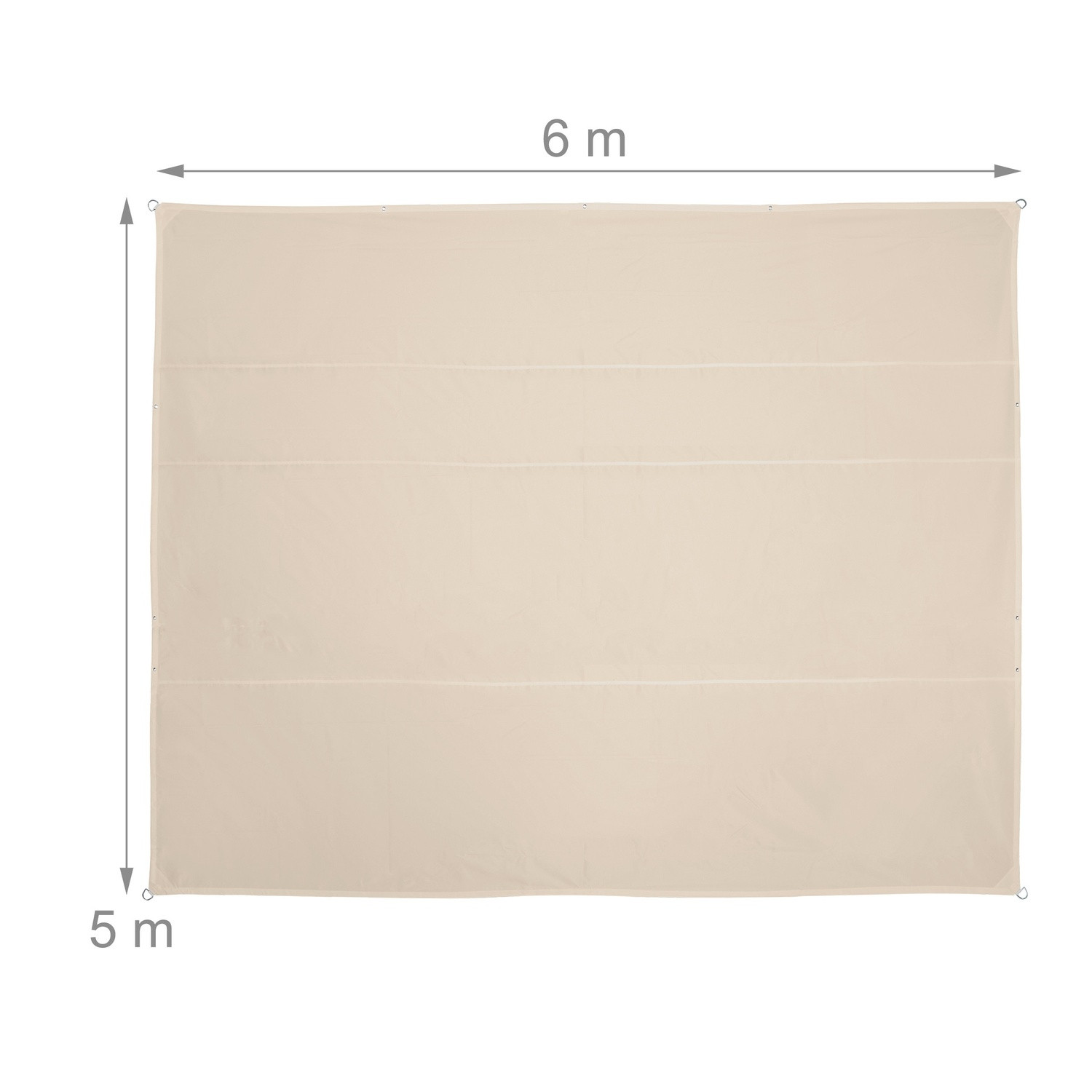 Toldo vela rectangular beige para patio – Protección UV