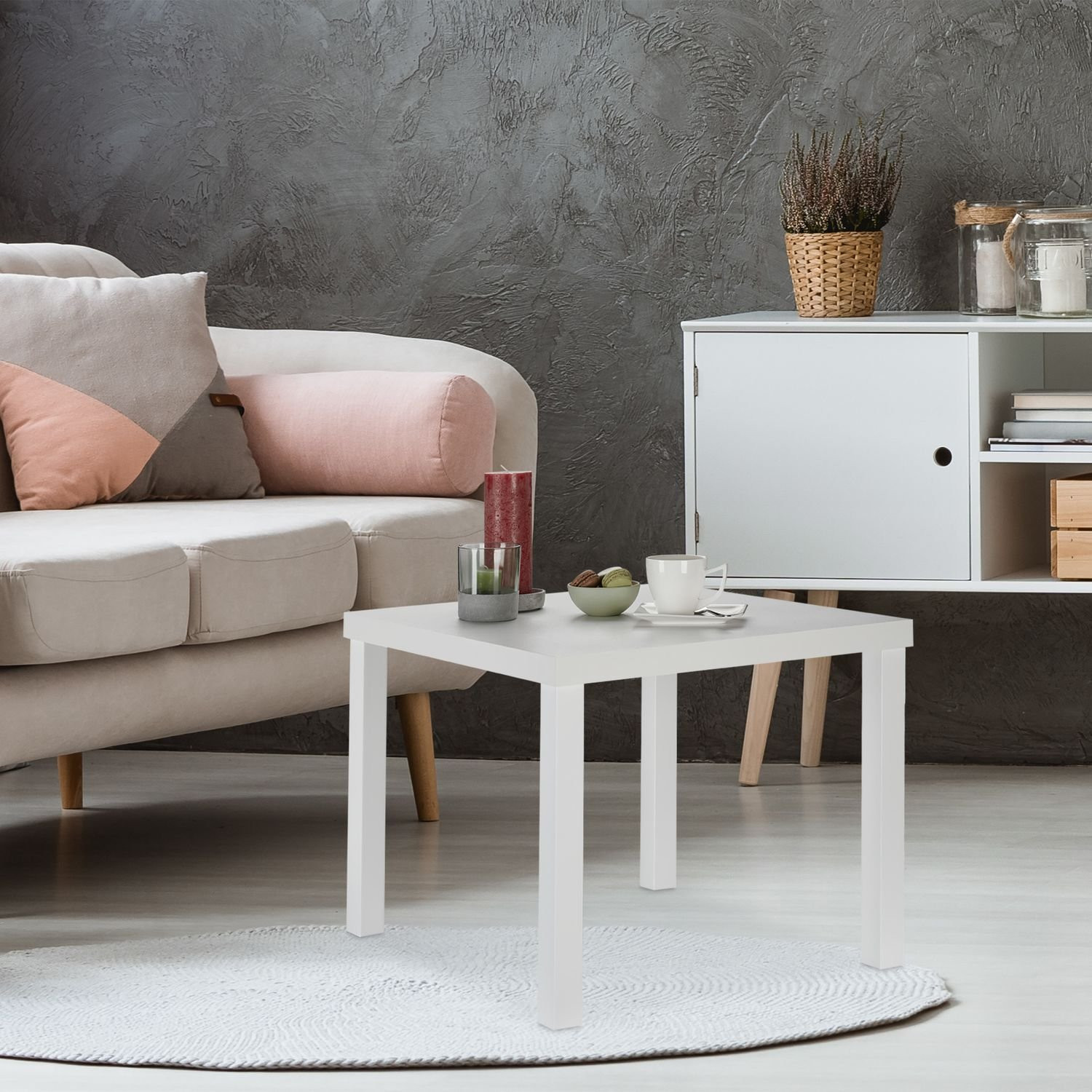 Table d'appoint blanche – Salon, design moderne