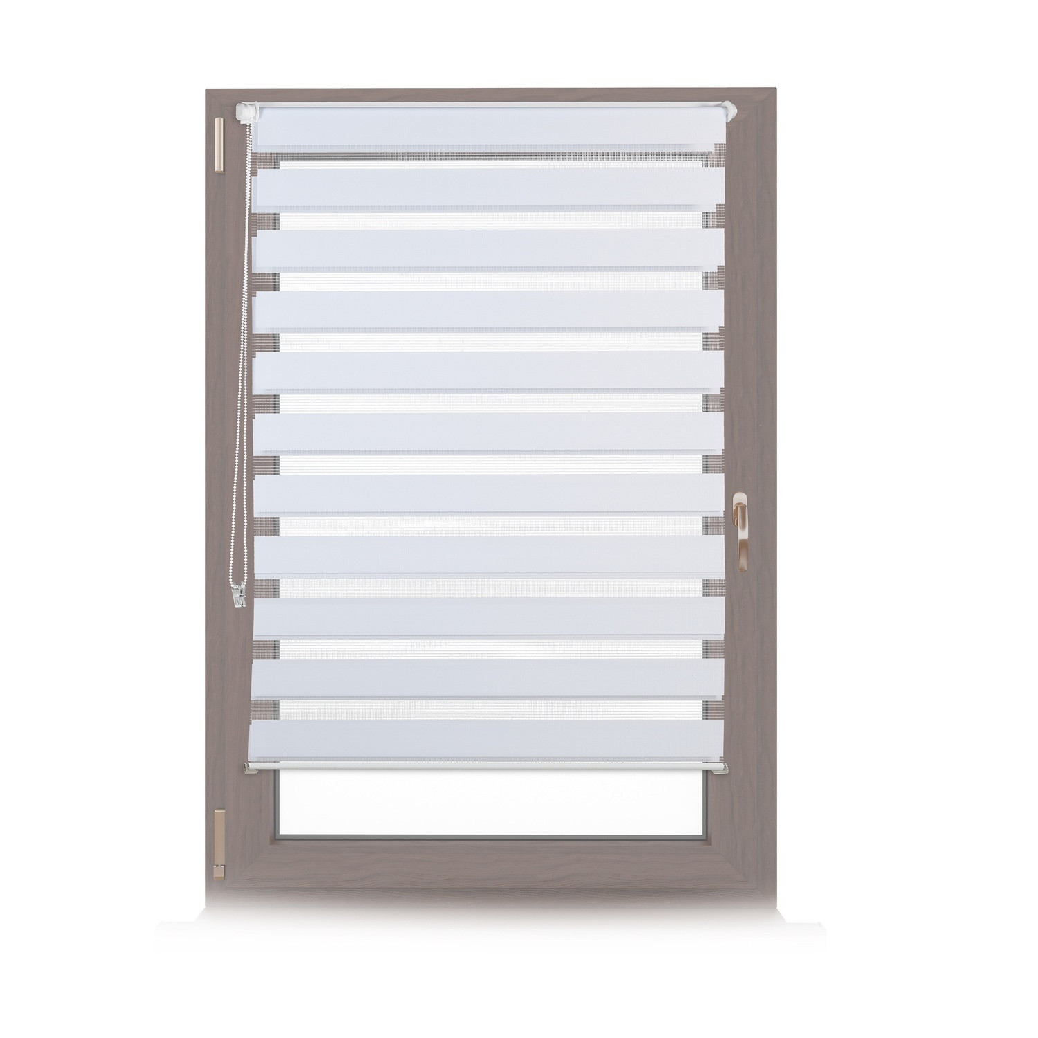 Double Roller Blind, White, No-Drill Clamp Fix