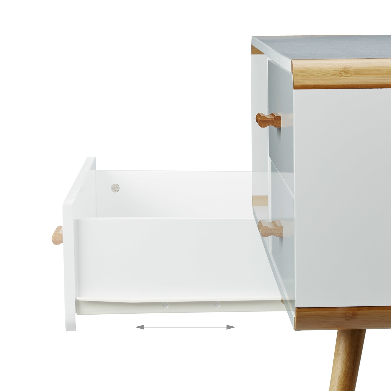 Rounded Edge Sideboard with Storage, Nordic Design
