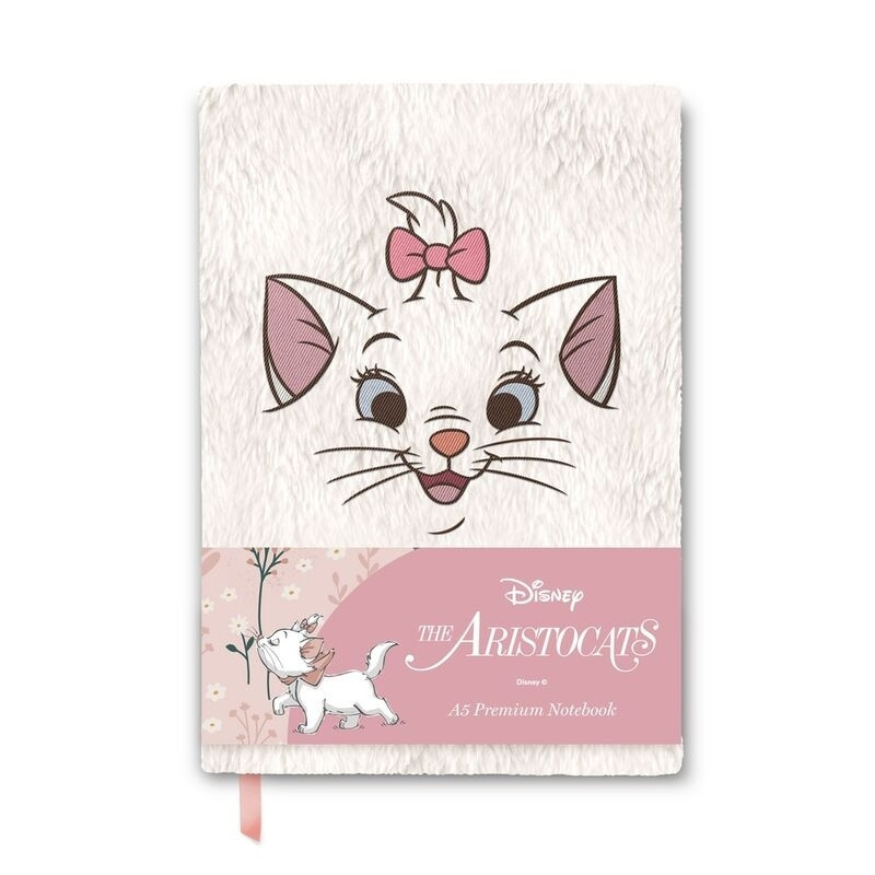 Aristocats A5 Plush Notebook for Note-Taking and Journaling