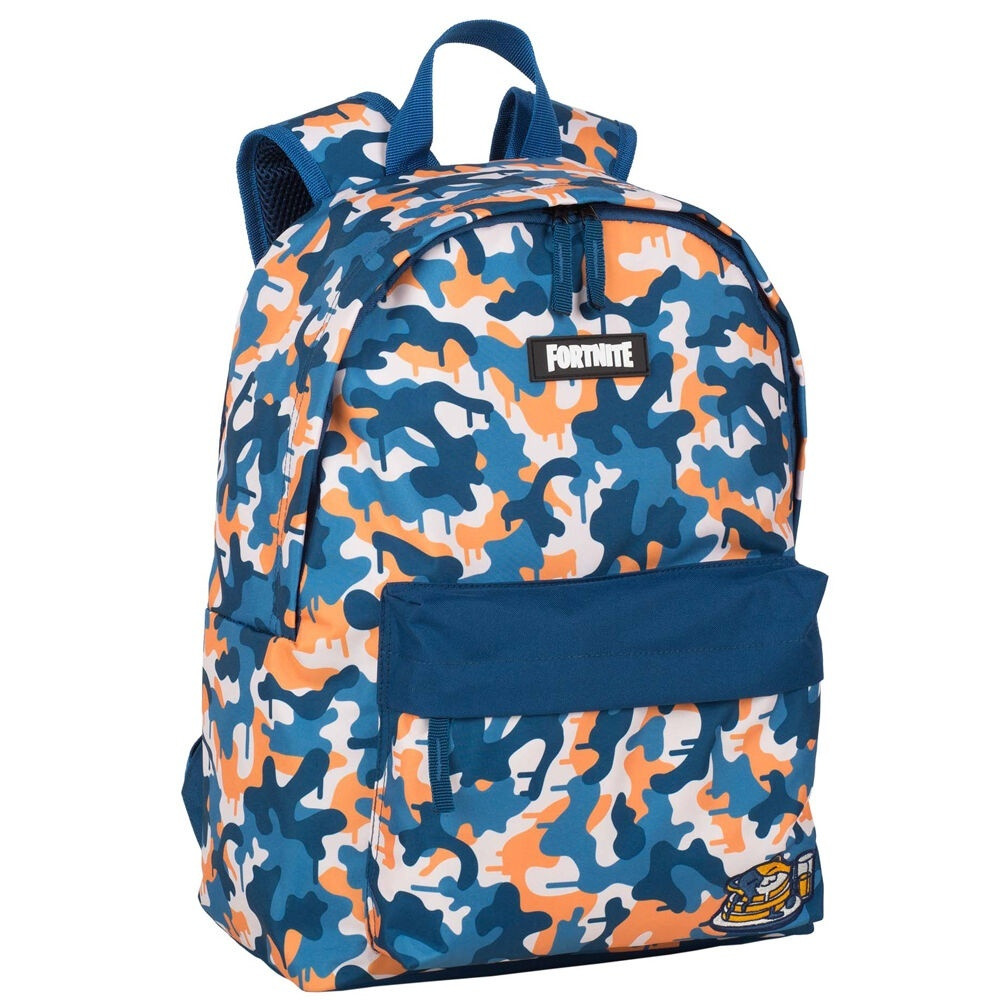 Blue Camo Backpack, 41cm Size, Durable Material