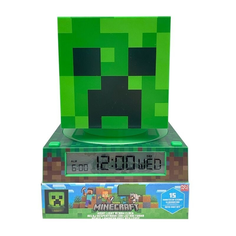 Lampada Minecraft 3D con sveglia e luce LED