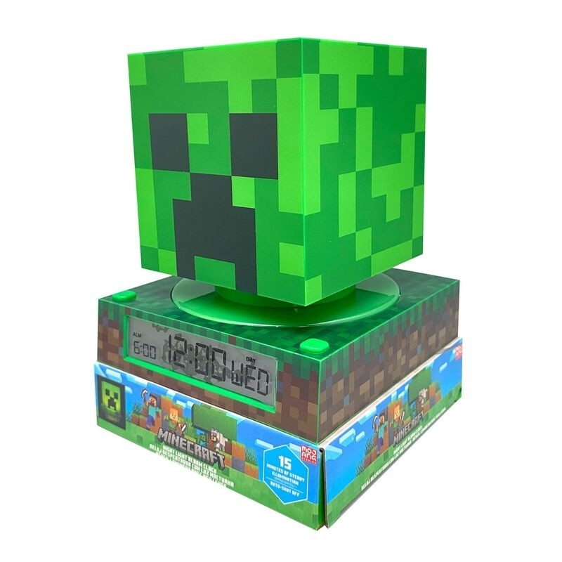 Lampada Minecraft 3D con sveglia e luce LED