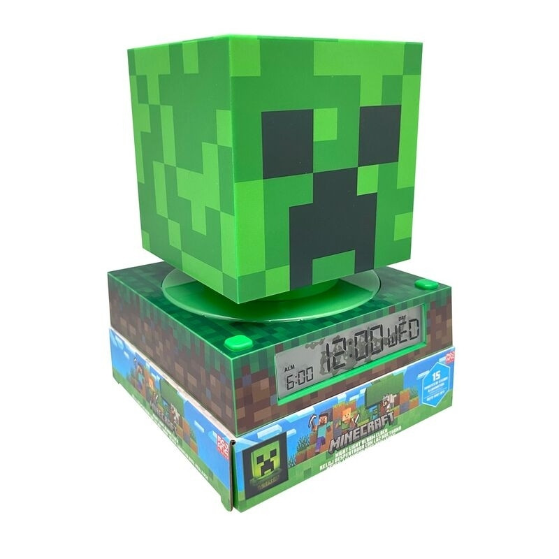 Lampada Minecraft 3D con sveglia e luce LED