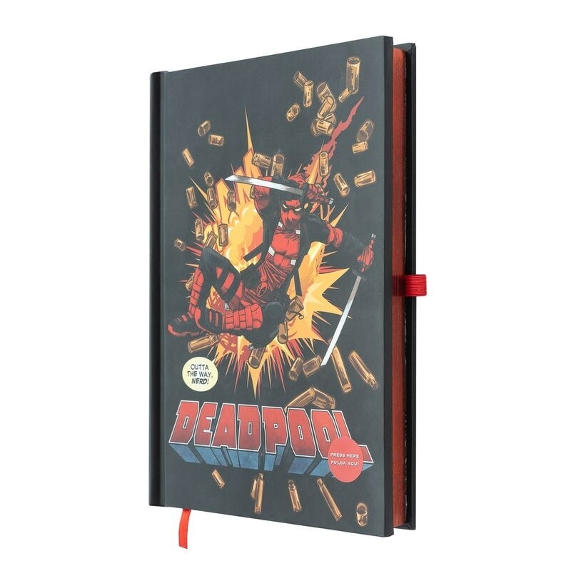 Caderno Deadpool A5 Premium com Capa Iluminada e LED