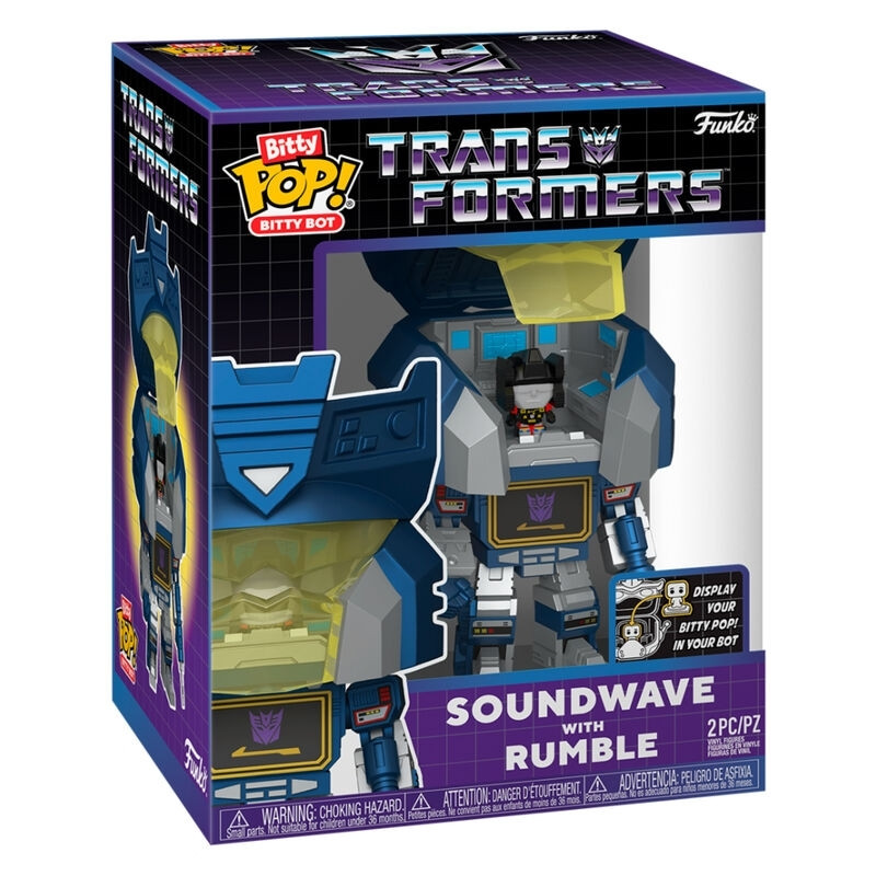Transformers Bitty Bots Figur Soundwave mit Rumble, 2er-Pack