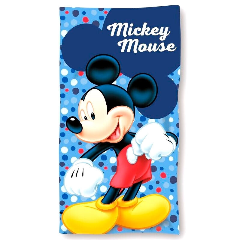 Toalha de praia infantil de algodão com estampa do Mickey Mouse, 76...