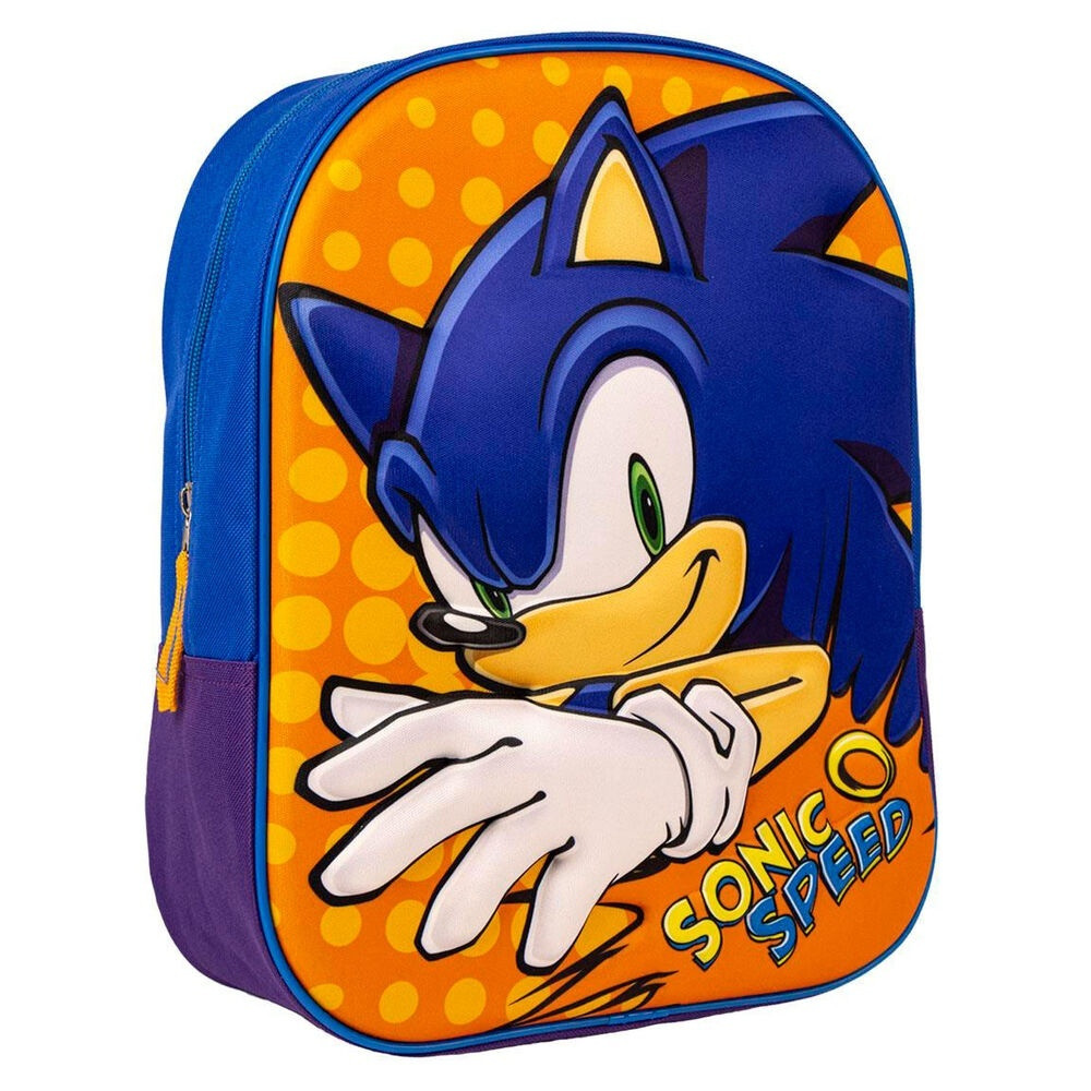 3D Sonic The Hedgehog Backpack, 31cm Size